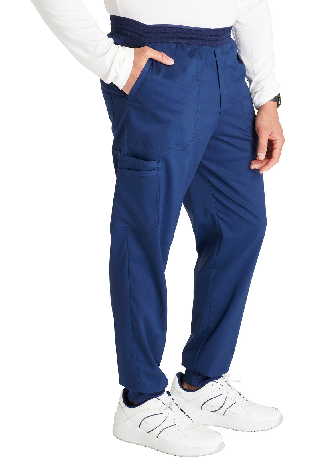 Heren joggingbroek met meshdetails en taps toelopende pijpen WWE251