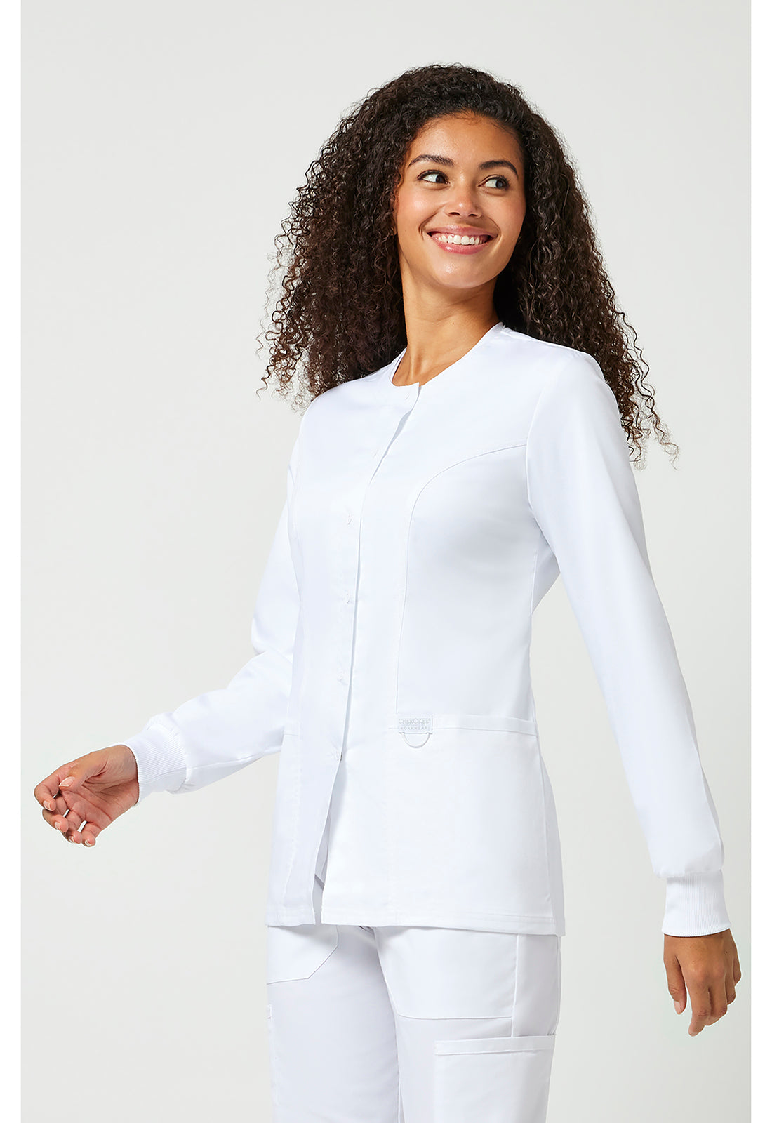 Cherokee Workwear Warming-upjack met drukknoopsluiting met geribde manchetten en 2-way stretch WWE310
