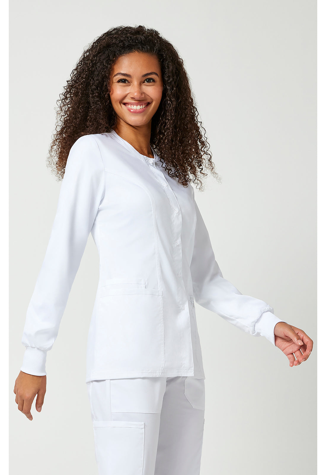 Cherokee Workwear Warming-upjack met drukknoopsluiting met geribde manchetten en 2-way stretch WWE310
