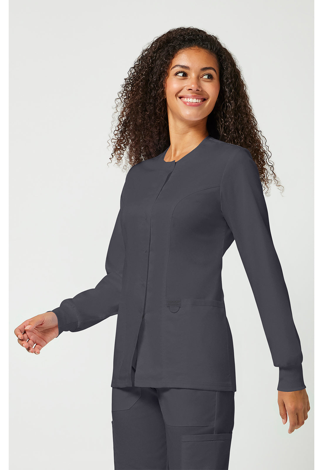 Cherokee Workwear Warming-upjack met drukknoopsluiting met geribde manchetten en 2-way stretch WWE310