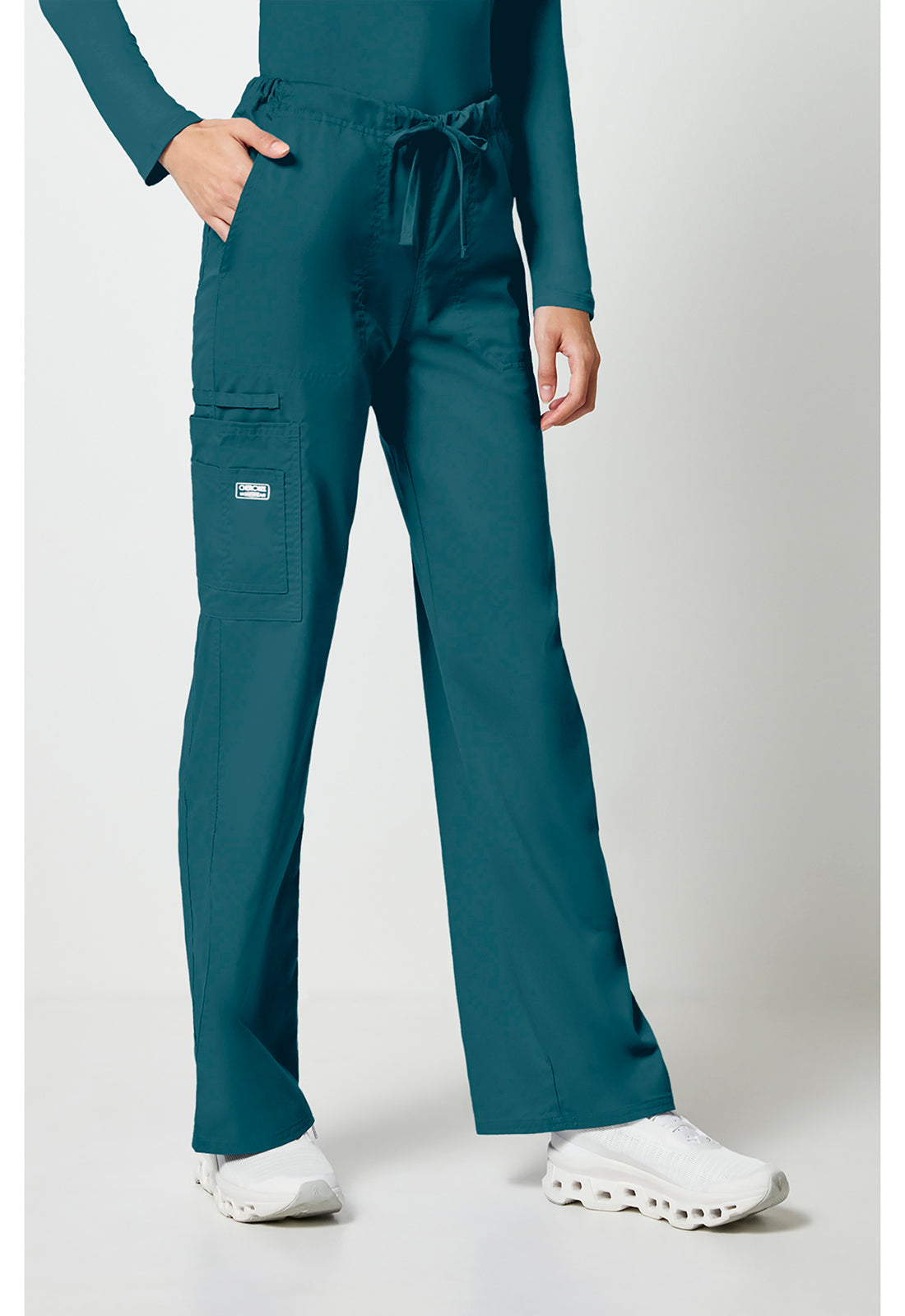 Cherokee Workwear Unisex cargo broek met trekkoord met rechte pijpen en Core Stretch WWE4043