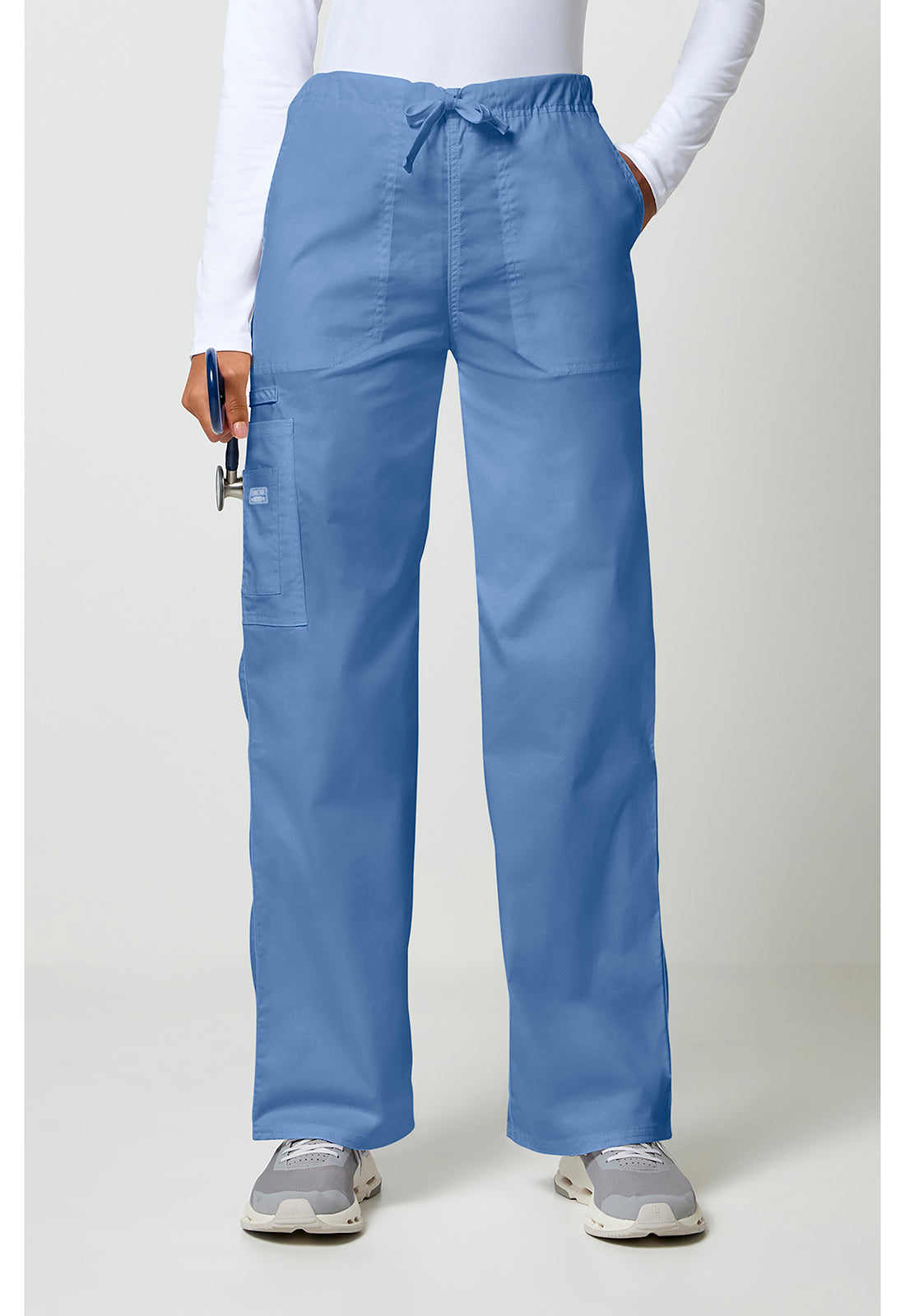 Cherokee Workwear Unisex cargo broek met trekkoord met rechte pijpen en Core Stretch WWE4043