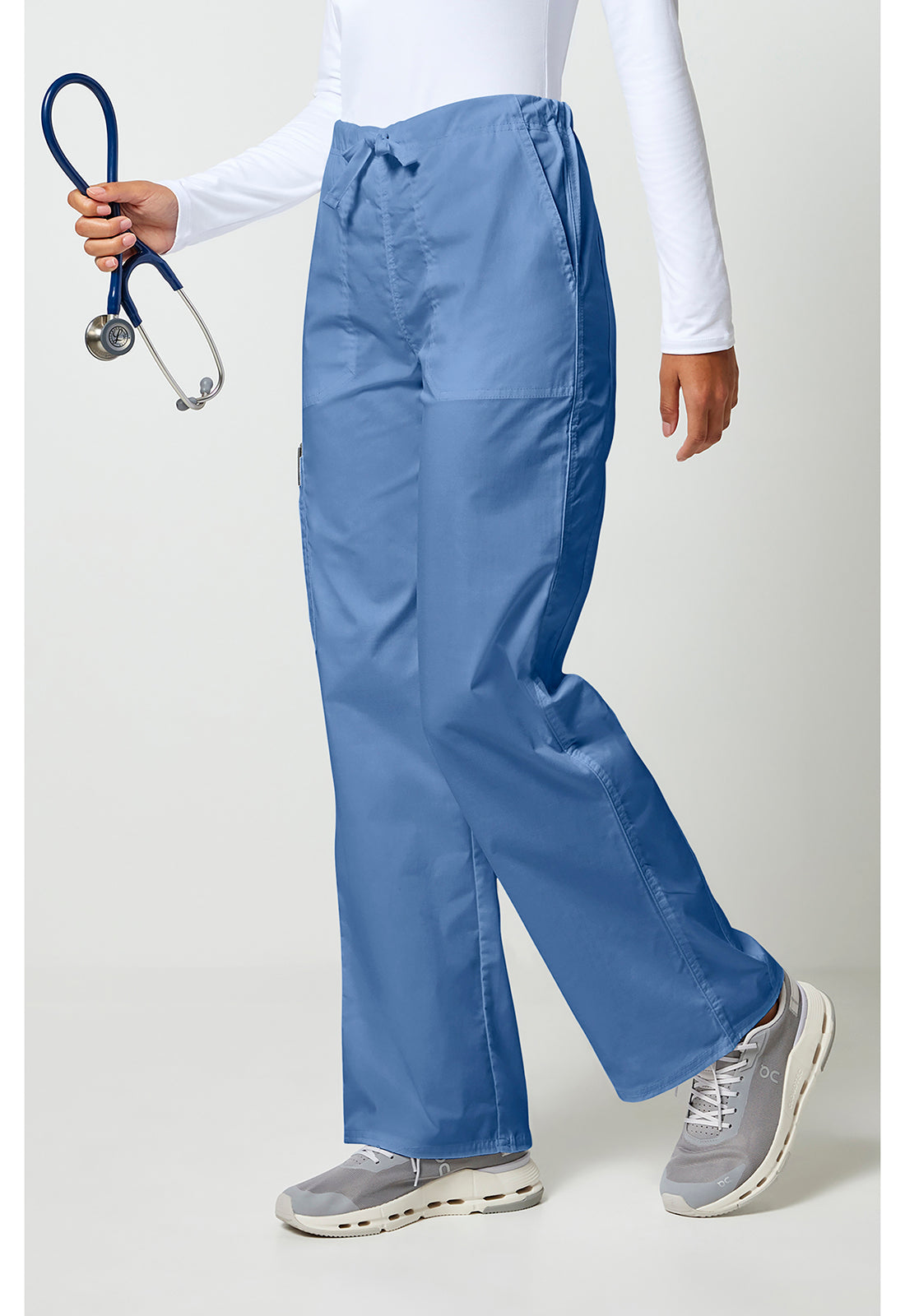 Cherokee Workwear Unisex cargo broek met trekkoord met rechte pijpen en Core Stretch WWE4043