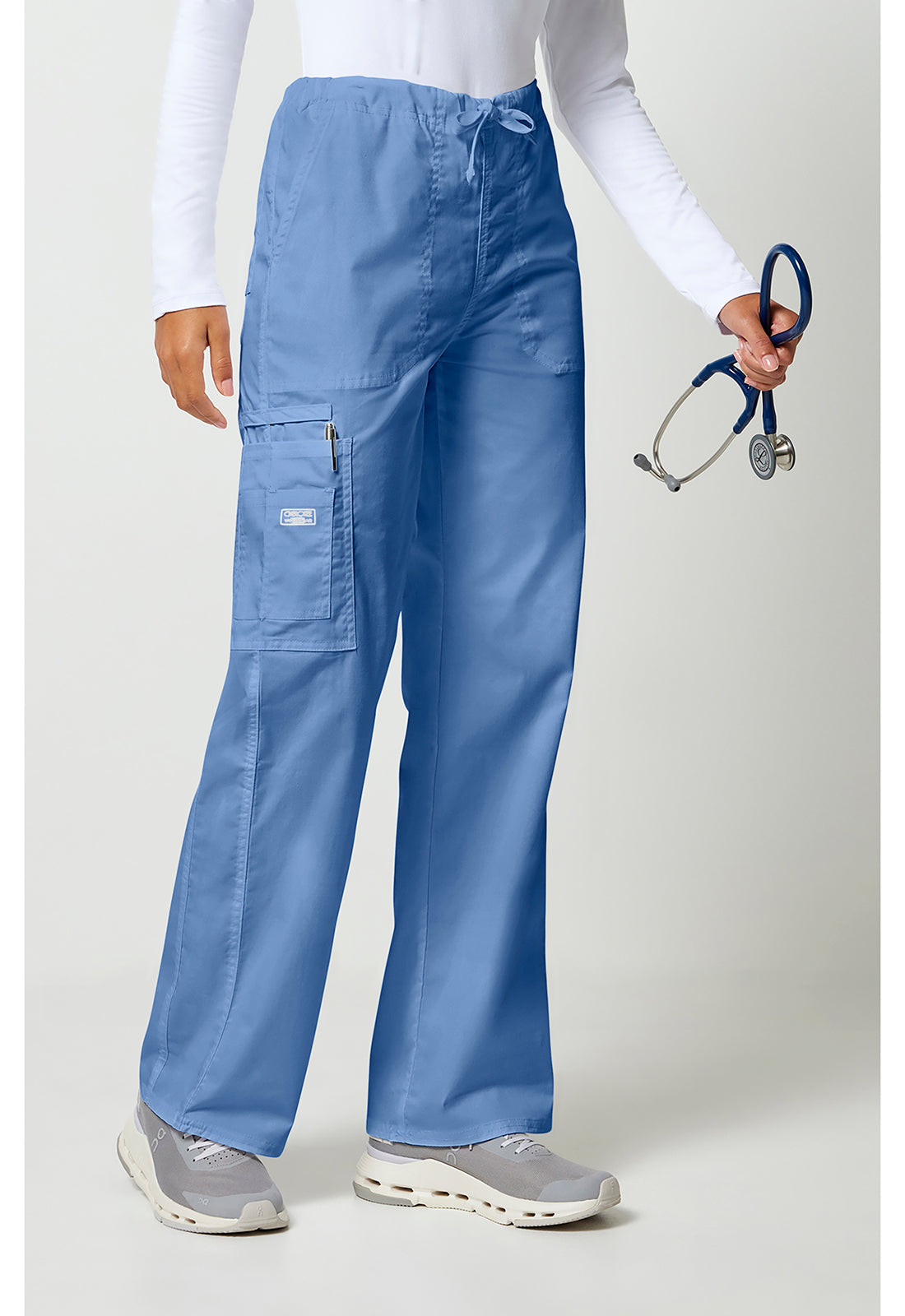 Cherokee Workwear Unisex cargo broek met trekkoord met rechte pijpen en Core Stretch WWE4043
