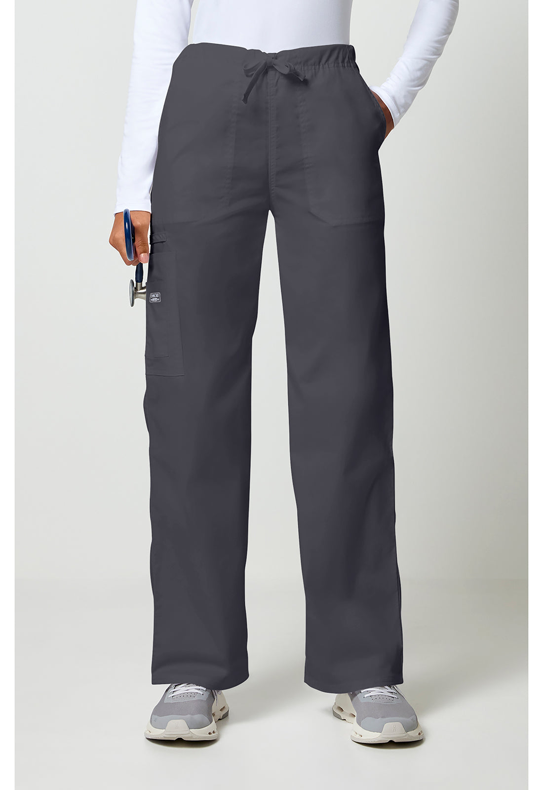Cherokee Workwear Unisex cargo broek met trekkoord met rechte pijpen en Core Stretch WWE4043