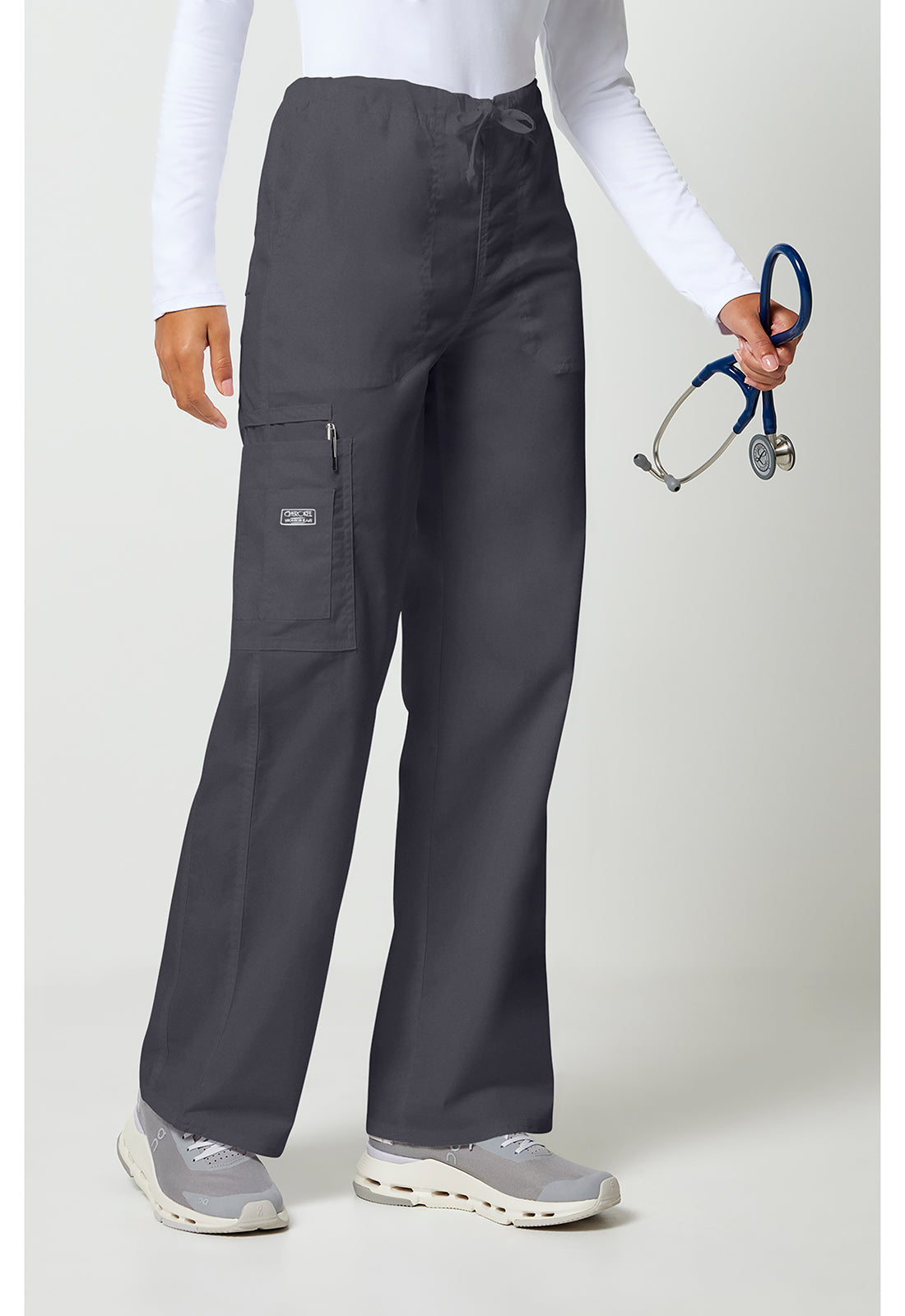 Cherokee Workwear Unisex cargo broek met trekkoord met rechte pijpen en Core Stretch WWE4043