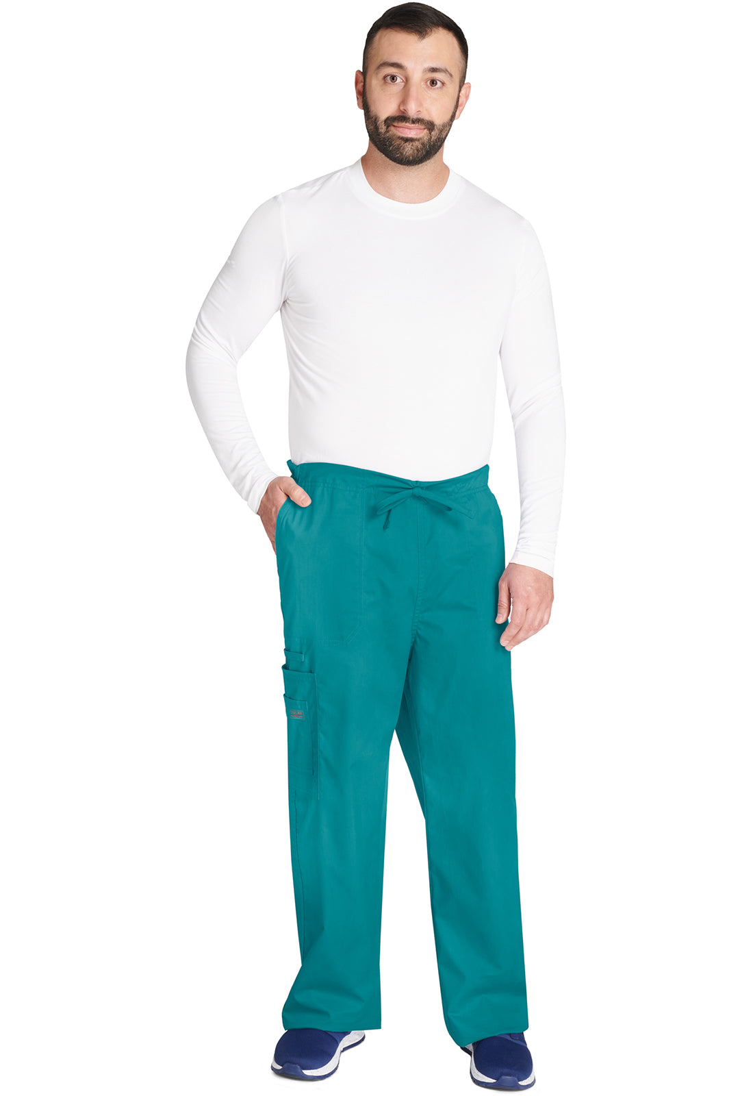 Cherokee Workwear Unisex cargo broek met trekkoord met rechte pijpen en Core Stretch WWE4043