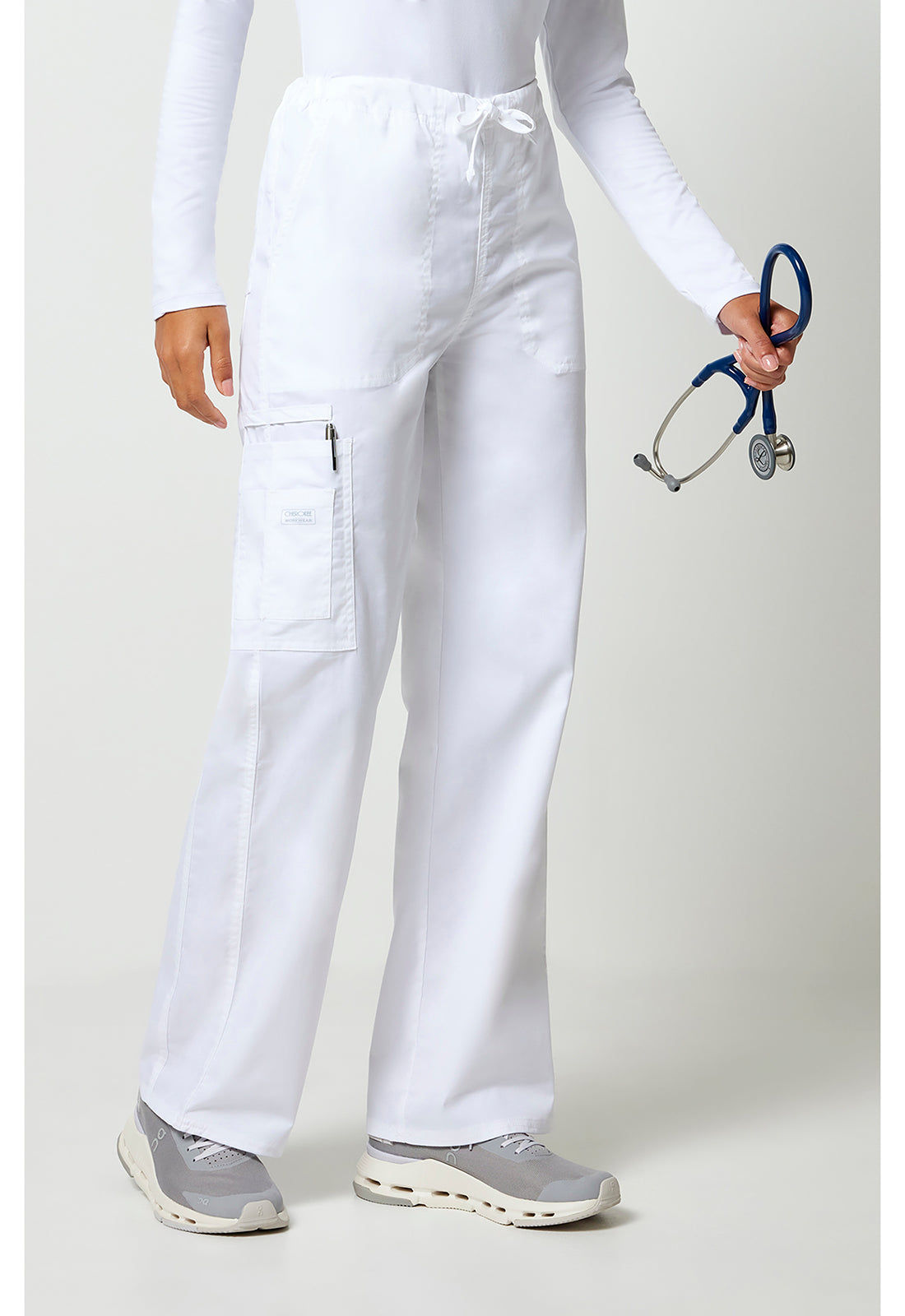 Cherokee Workwear Unisex cargo broek met trekkoord met rechte pijpen en Core Stretch WWE4043
