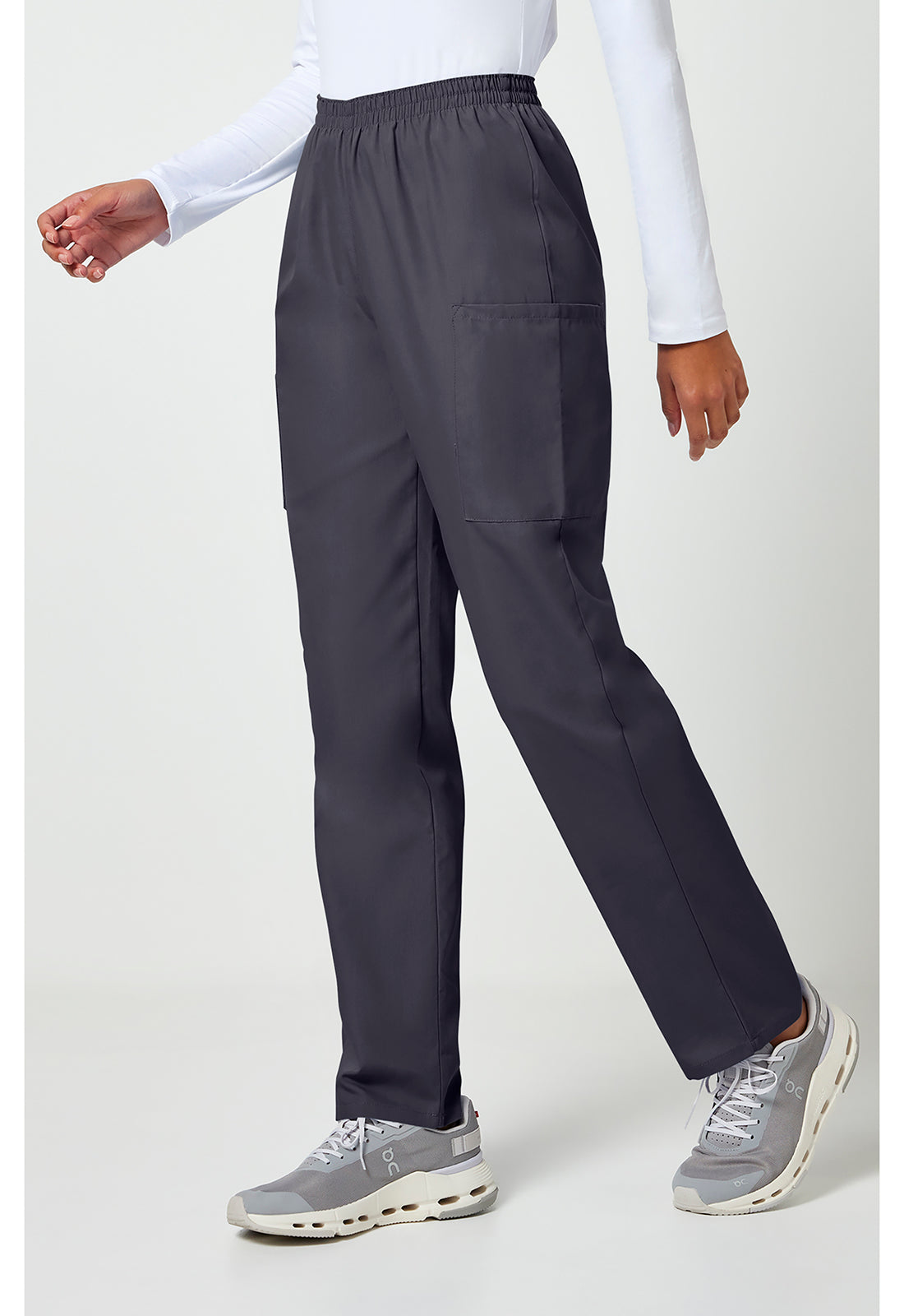 Cargobroek met elastische tailleband met taps toelopende pijpen en utility zakken