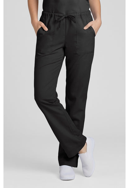 Middelhoge taille, slim fit, rechte broek met trekkoord met elastische tailleband en 2-way stretch WWE4203