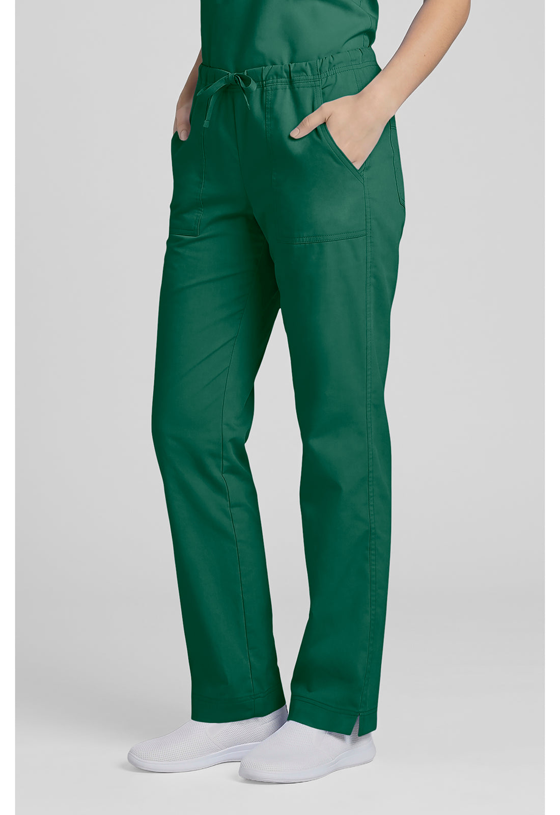 Middelhoge taille, slim fit, rechte broek met trekkoord met elastische tailleband en 2-way stretch WWE4203
