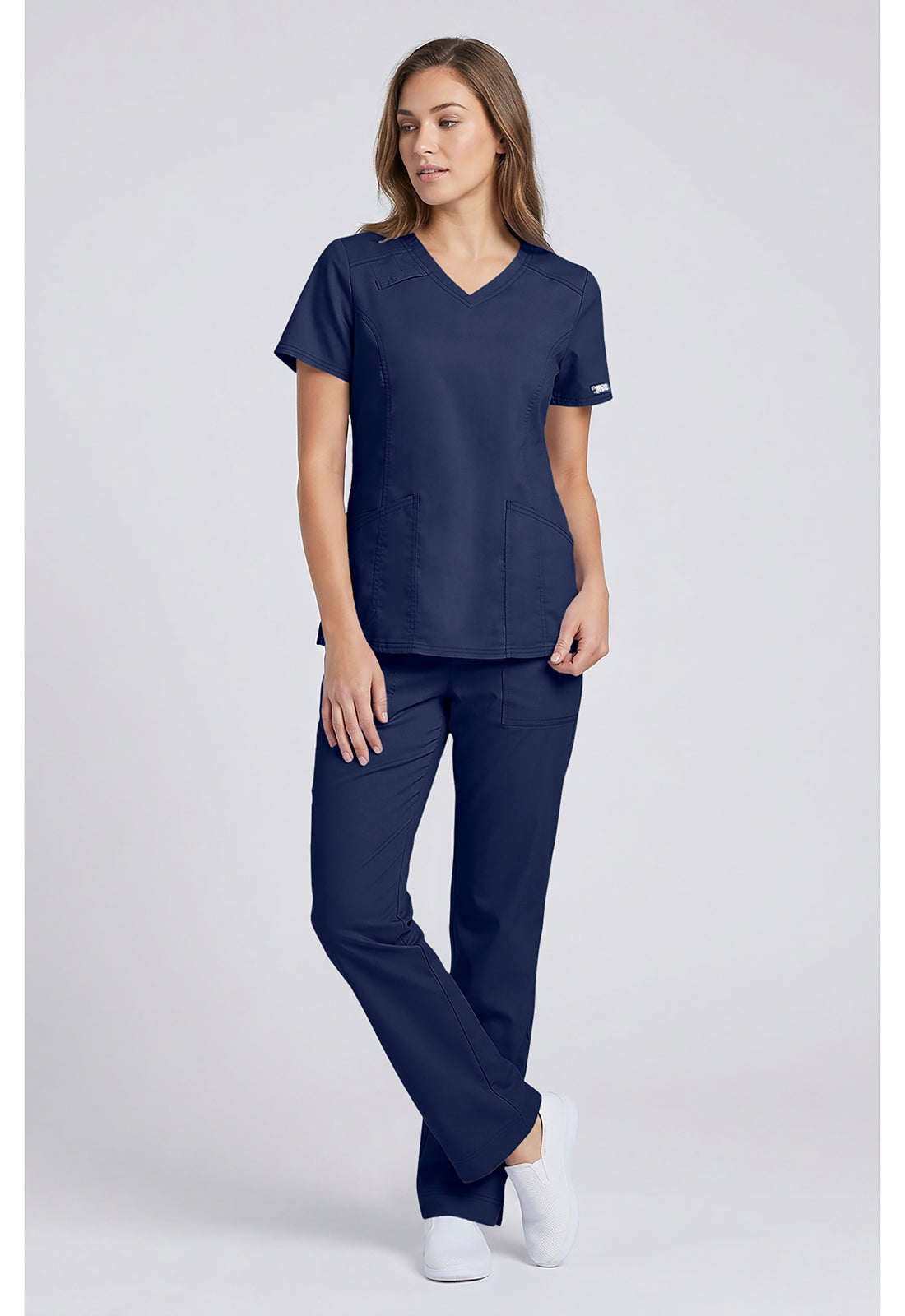 Middelhoge taille, slim fit, rechte broek met trekkoord met elastische tailleband en 2-way stretch WWE4203