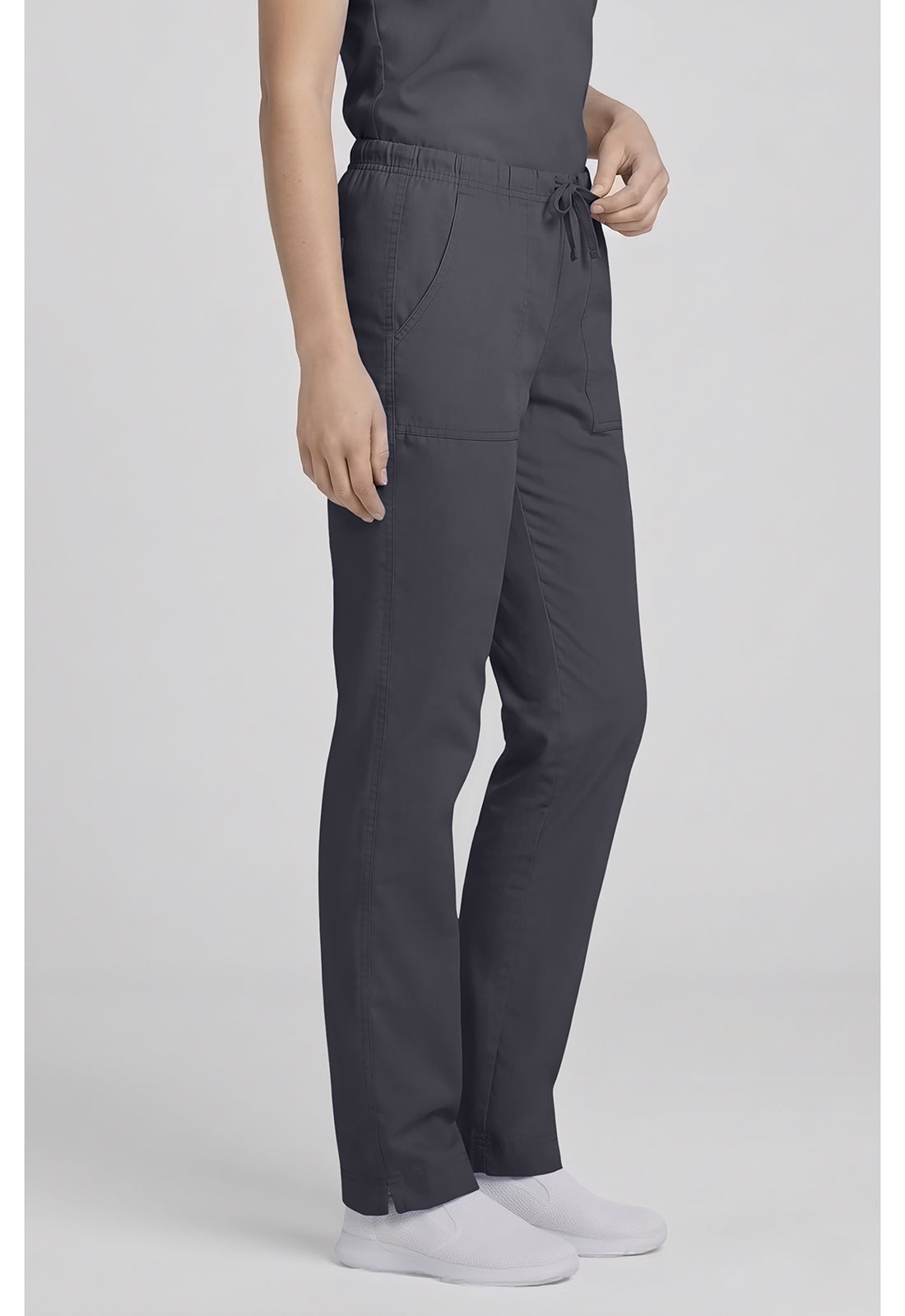 Middelhoge taille, slim fit, rechte broek met trekkoord met elastische tailleband en 2-way stretch WWE4203