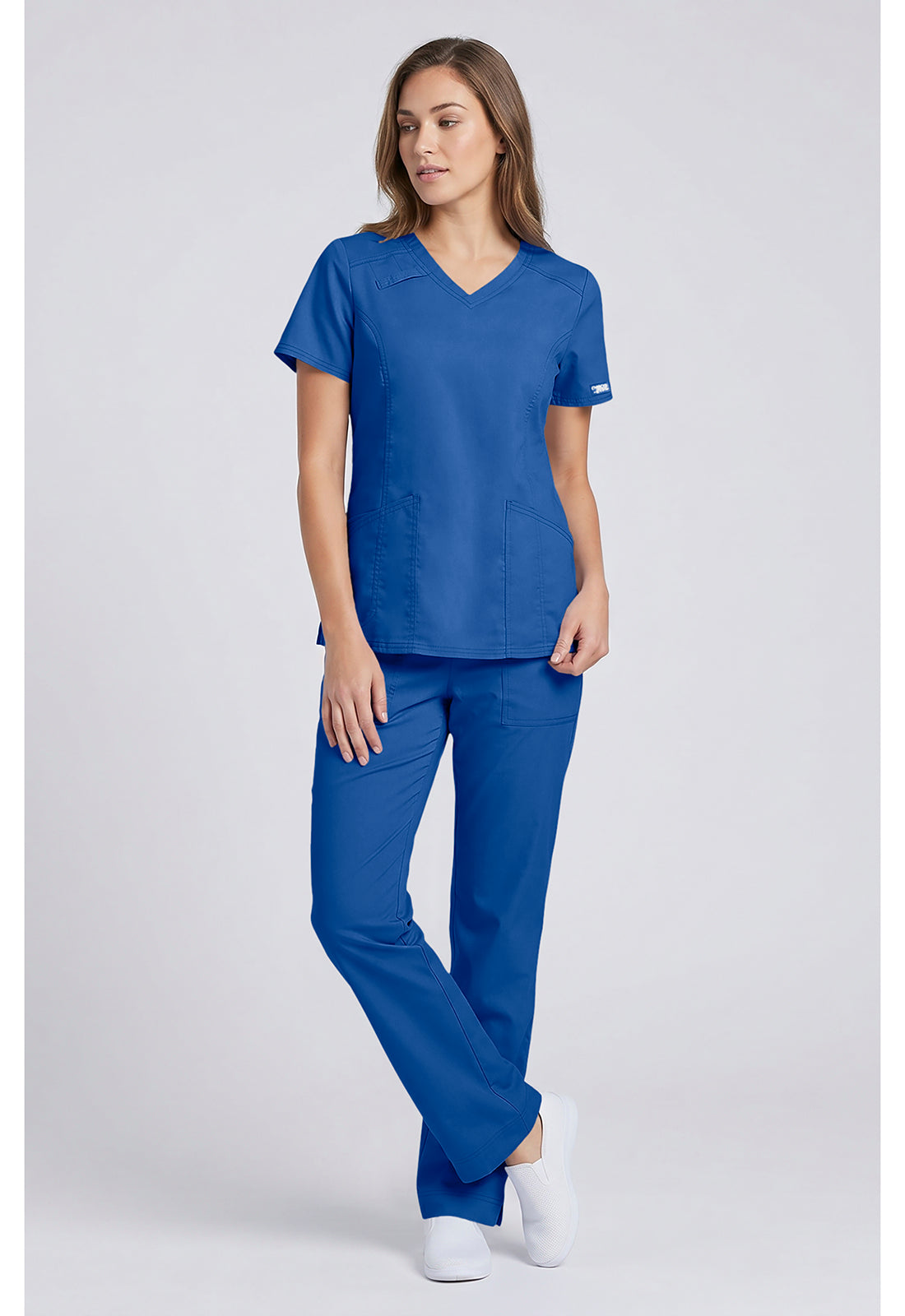 Middelhoge taille, slim fit, rechte broek met trekkoord met elastische tailleband en 2-way stretch WWE4203
