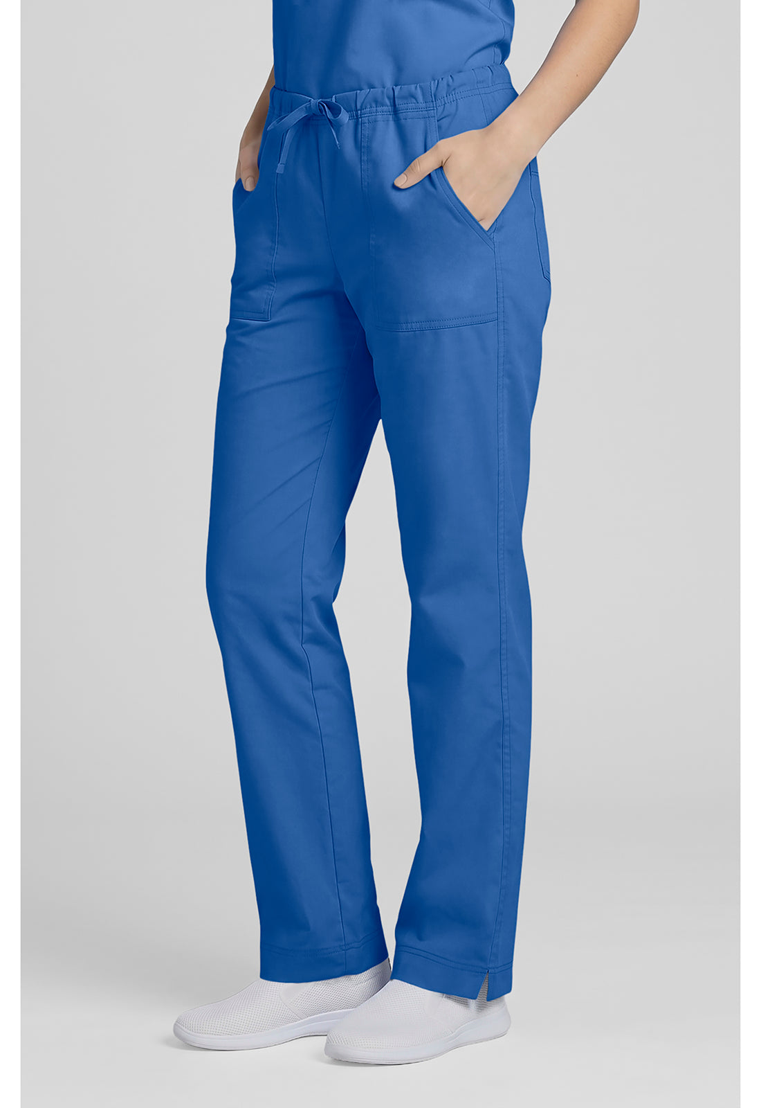 Middelhoge taille, slim fit, rechte broek met trekkoord met elastische tailleband en 2-way stretch WWE4203