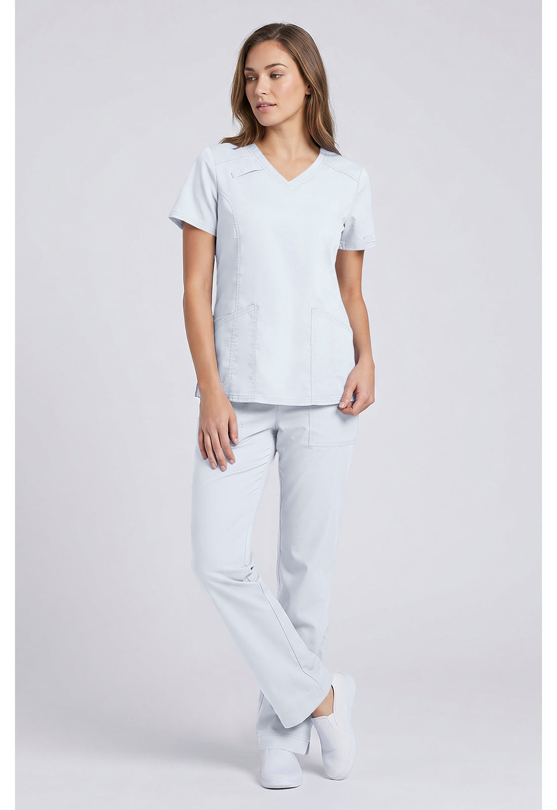 Middelhoge taille, slim fit, rechte broek met trekkoord met elastische tailleband en 2-way stretch WWE4203