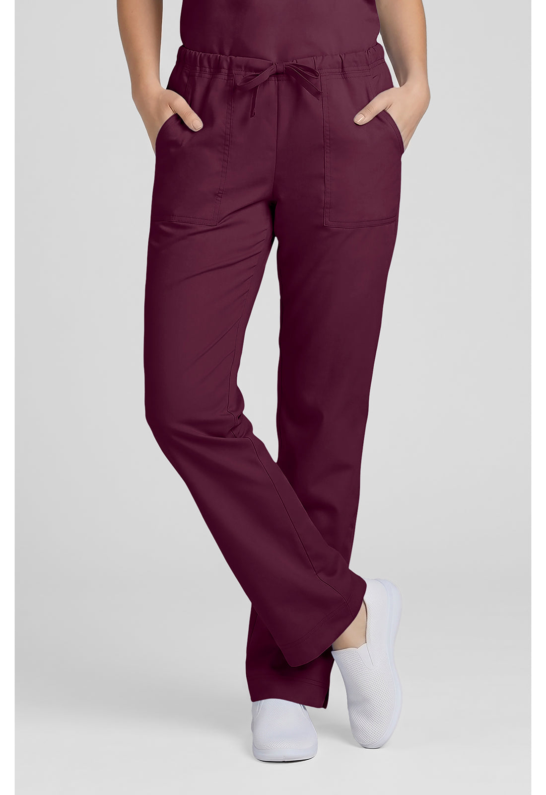 Middelhoge taille, slim fit, rechte broek met trekkoord met elastische tailleband en 2-way stretch WWE4203