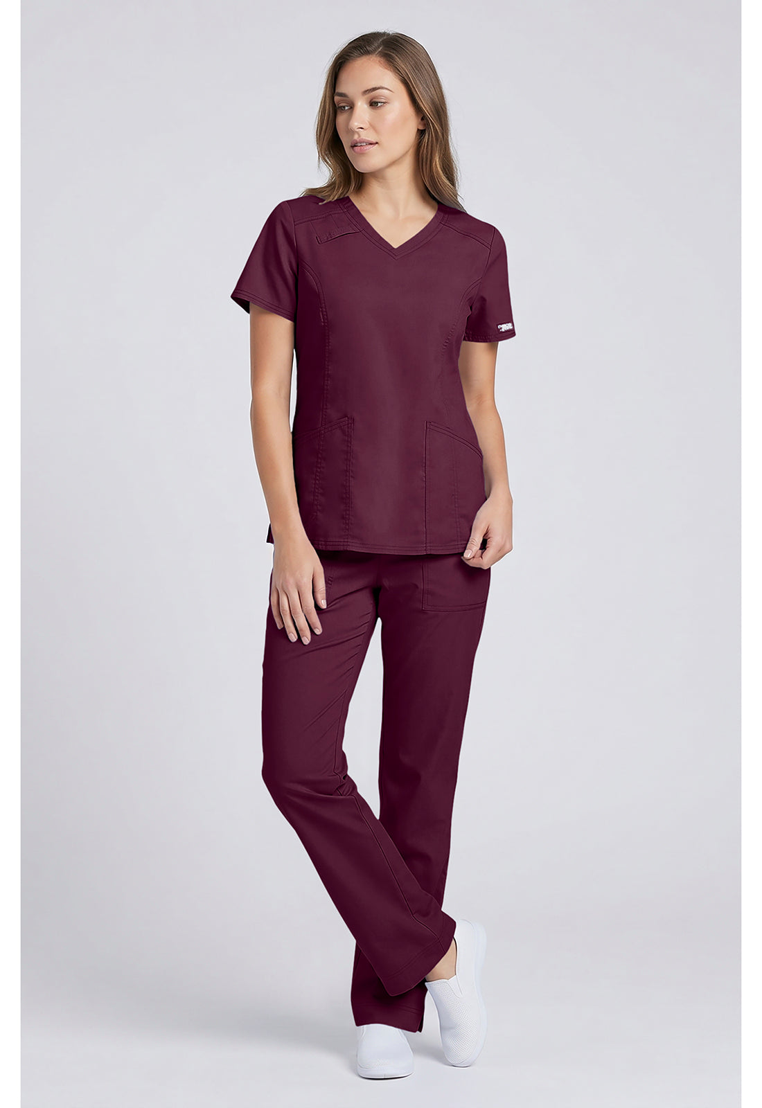 Middelhoge taille, slim fit, rechte broek met trekkoord met elastische tailleband en 2-way stretch WWE4203