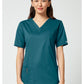 Unisex V-hals top met traditionele pasvorm en 2-way stretch