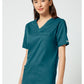 Unisex V-hals top met traditionele pasvorm en 2-way stretch