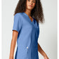 Unisex V-hals top met traditionele pasvorm en 2-way stretch