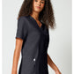 Unisex V-hals top met traditionele pasvorm en 2-way stretch