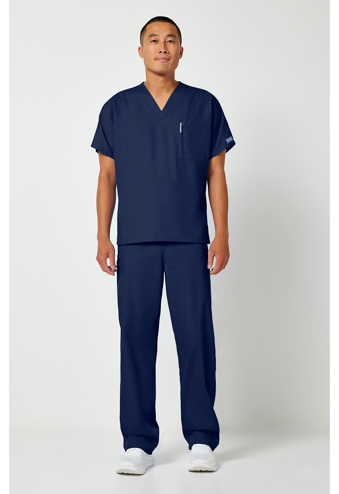 Cherokee Workwear Unisex tuniek met V-hals met vleermuismouwen en borstzak WWE4777