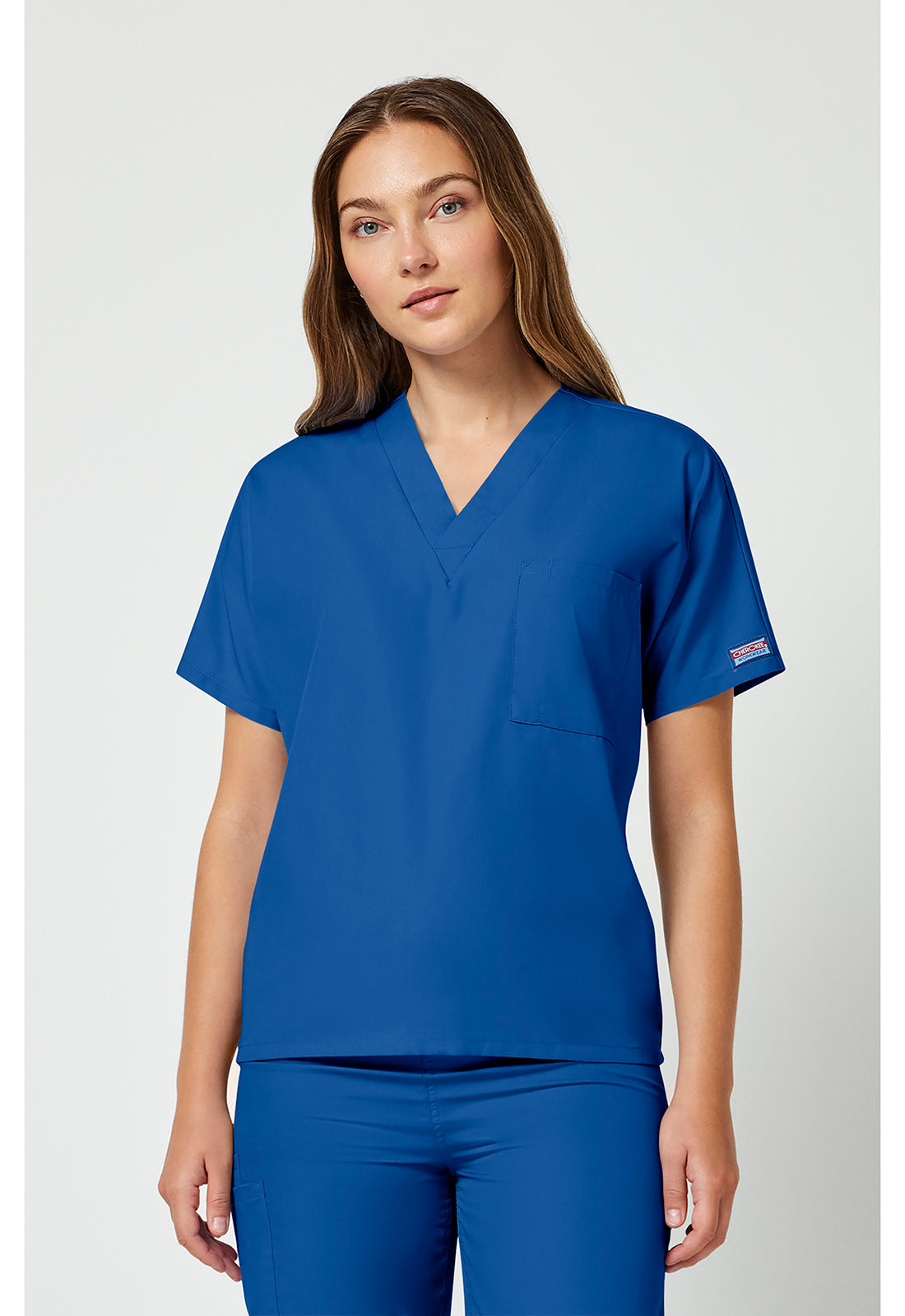 Cherokee Workwear Unisex tuniek met V-hals met vleermuismouwen en borstzak WWE4777