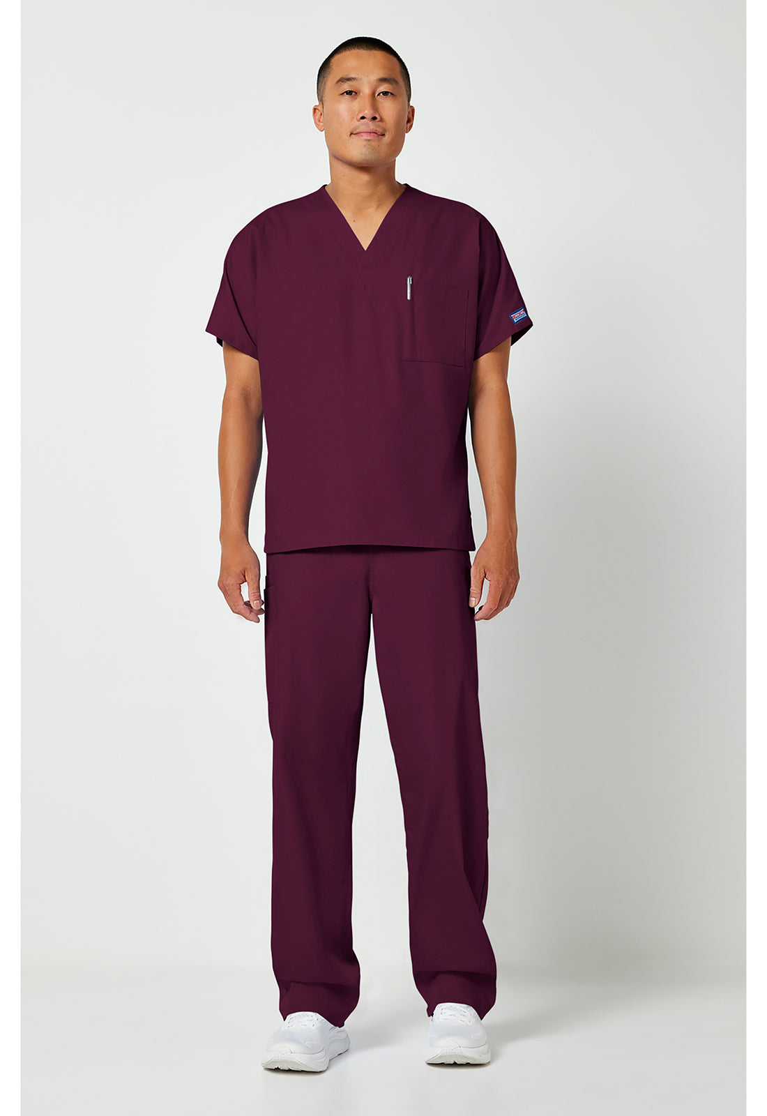Cherokee Workwear Unisex tuniek met V-hals met vleermuismouwen en borstzak WWE4777
