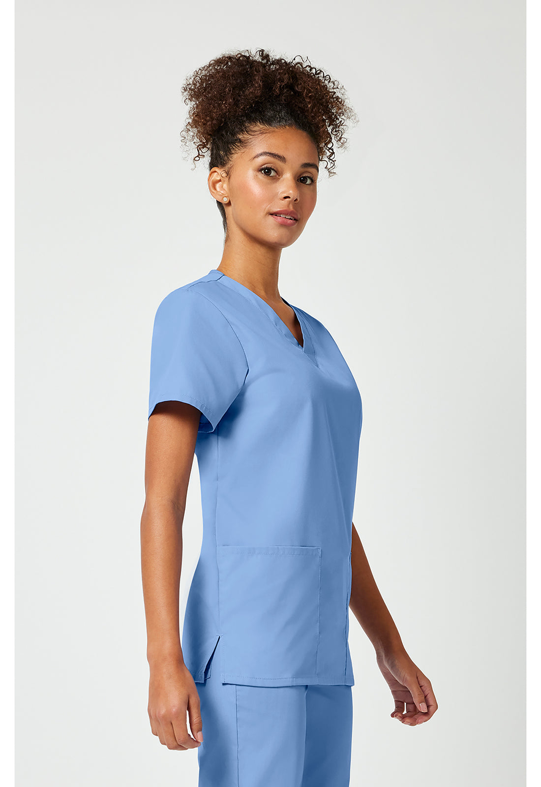 Unisex top en broek set met V-hals en trekkoordbroek WWE530C