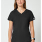 Top met V-hals met mesh details en 2-way stretch