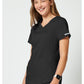 Top met V-hals met mesh details en 2-way stretch WWE601
