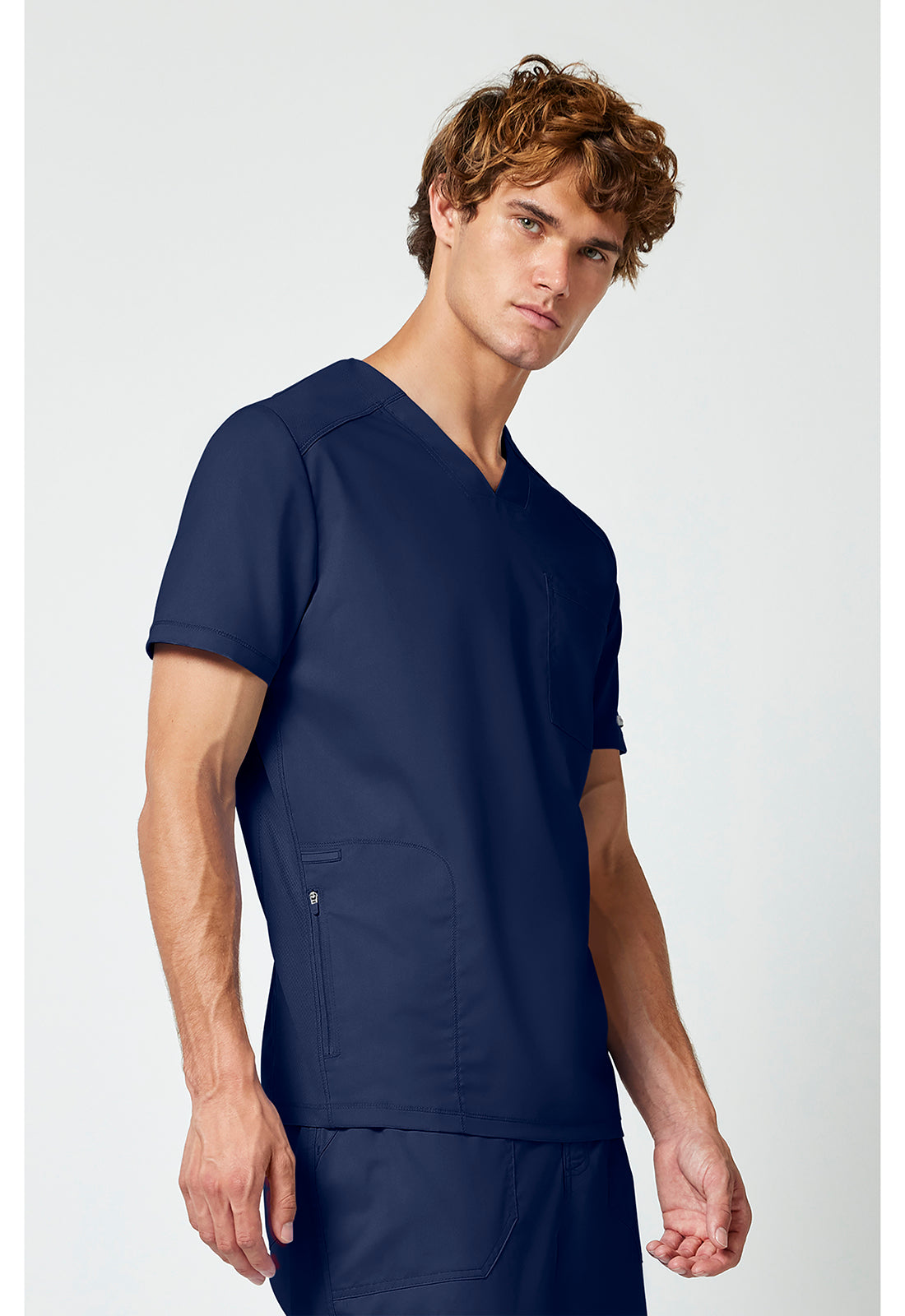 Cherokee Workwear Heren T-shirt met V-hals met mesh details en veiligheidsritszak WWE603