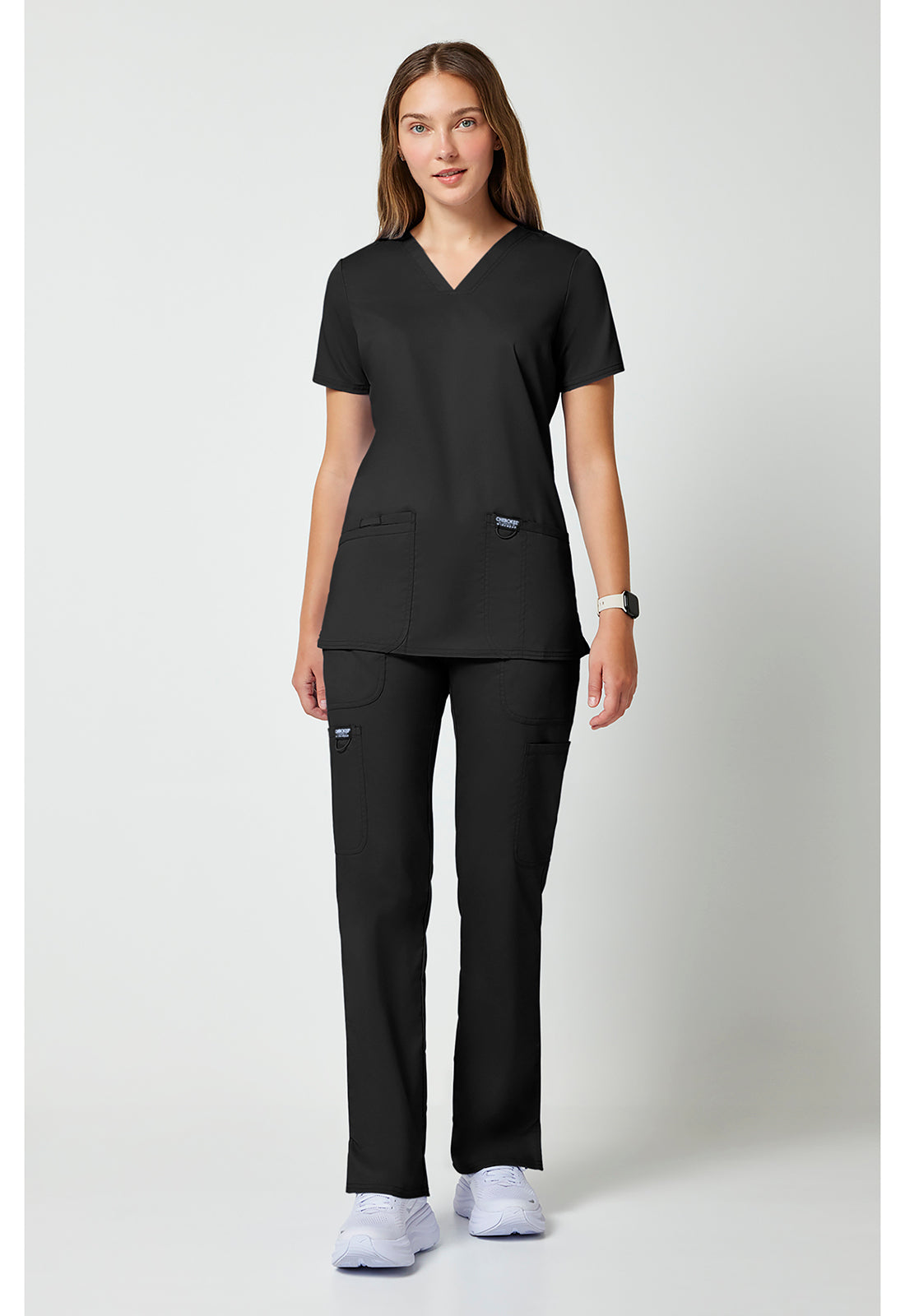 Cherokee Workwear Top met V-hals met prinsessennaden, instrumentlus en 2-way stretch WWE620