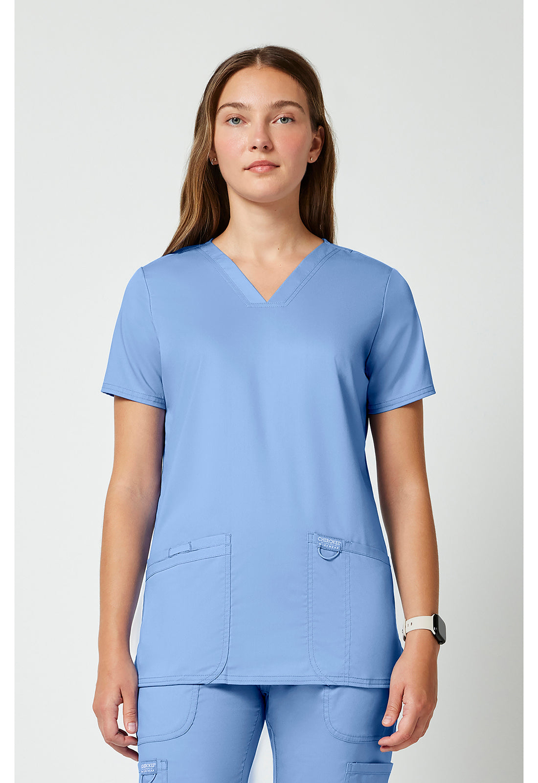 Cherokee Workwear Top met V-hals met prinsessennaden, instrumentlus en 2-way stretch WWE620