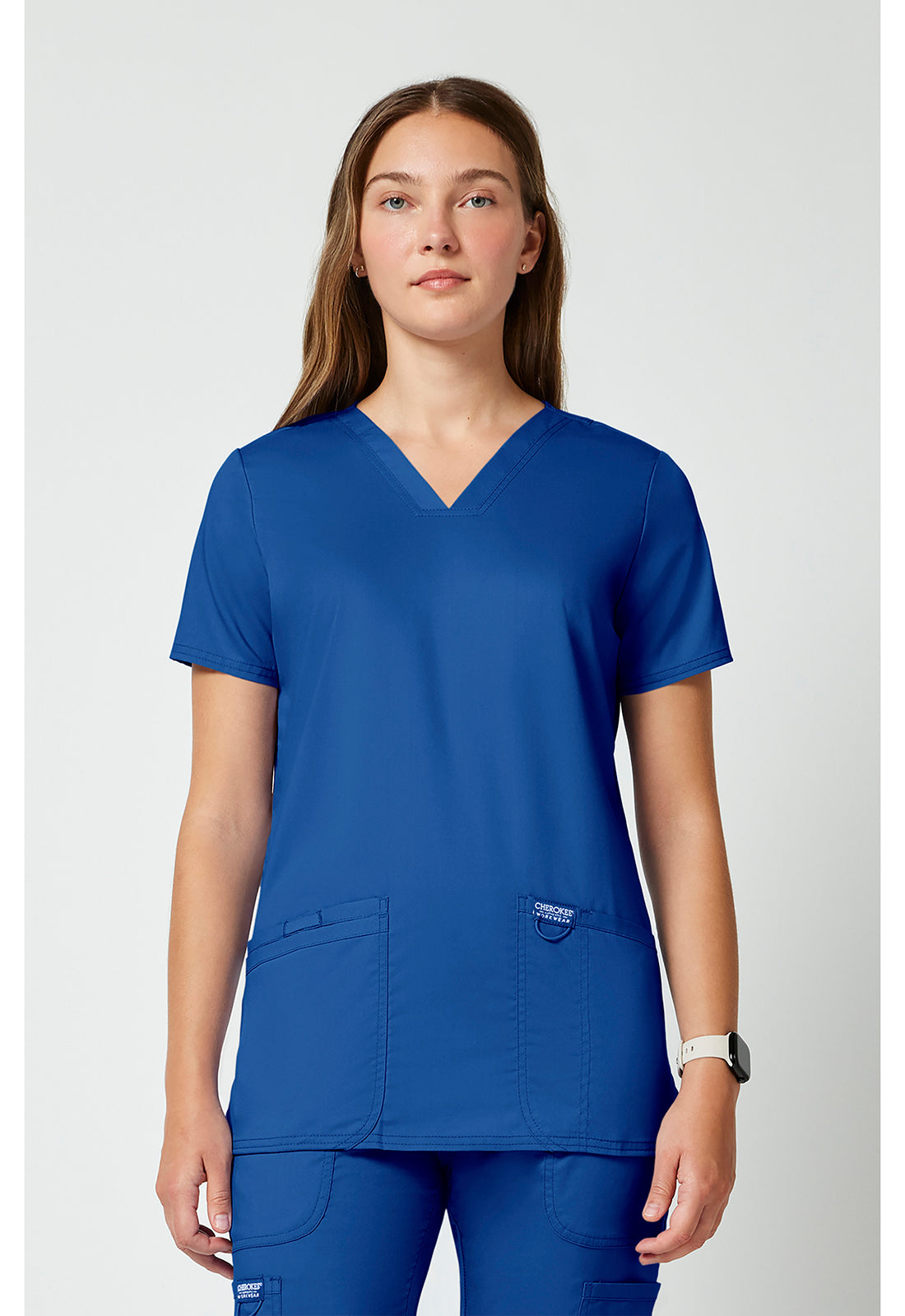Cherokee Workwear Top met V-hals met prinsessennaden, instrumentlus en 2-way stretch WWE620