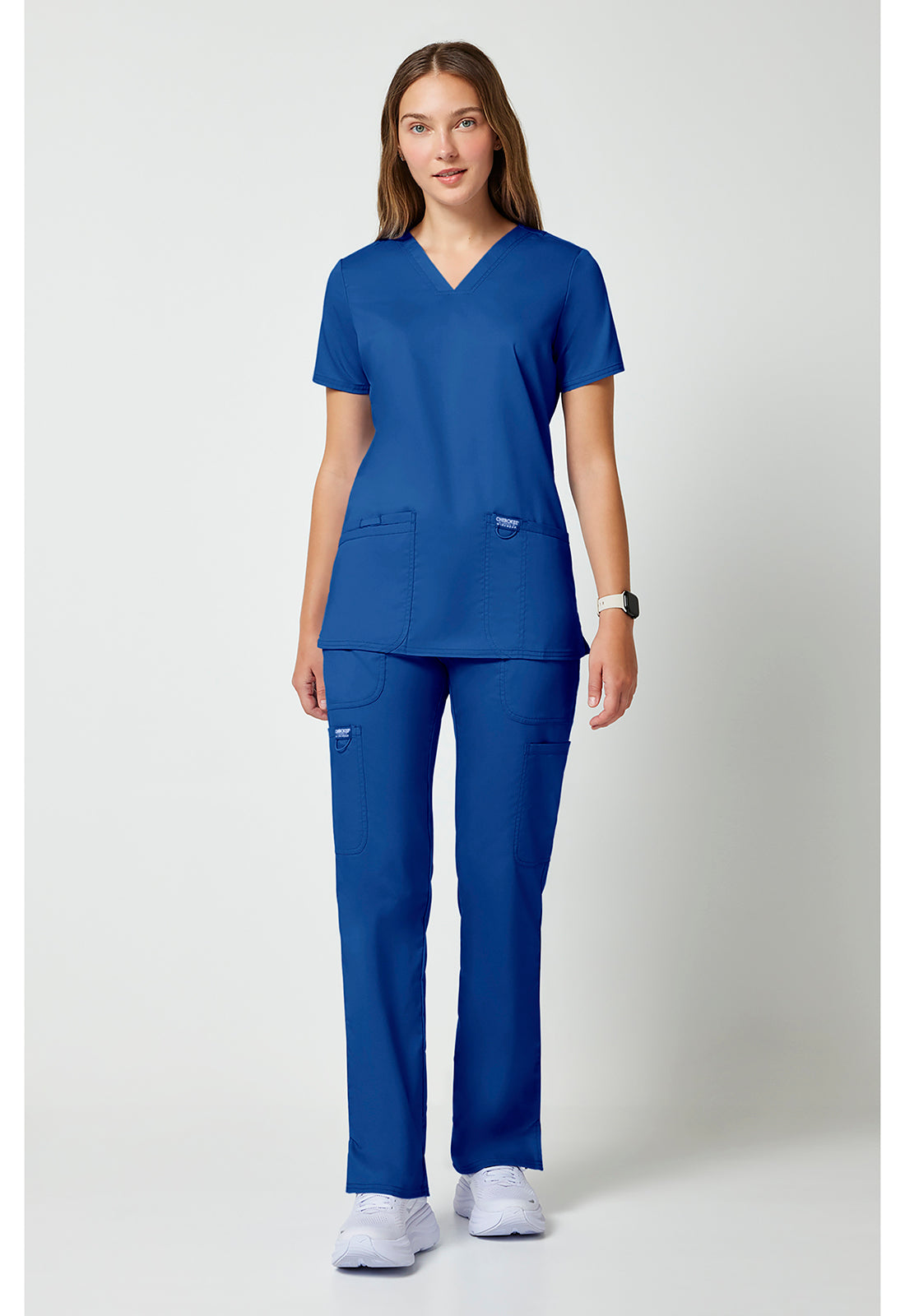 Cherokee Workwear Top met V-hals met prinsessennaden, instrumentlus en 2-way stretch WWE620