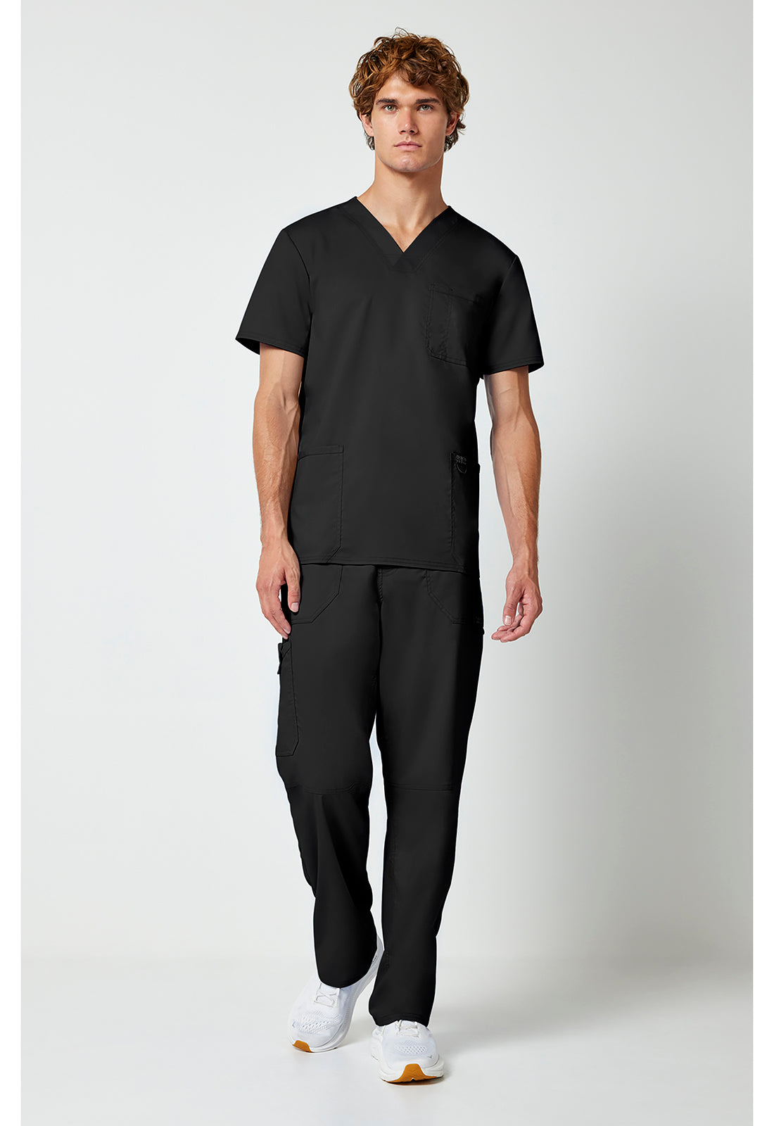 Heren T-shirt met V-hals met moderne pasvorm en ID-lus WWE670