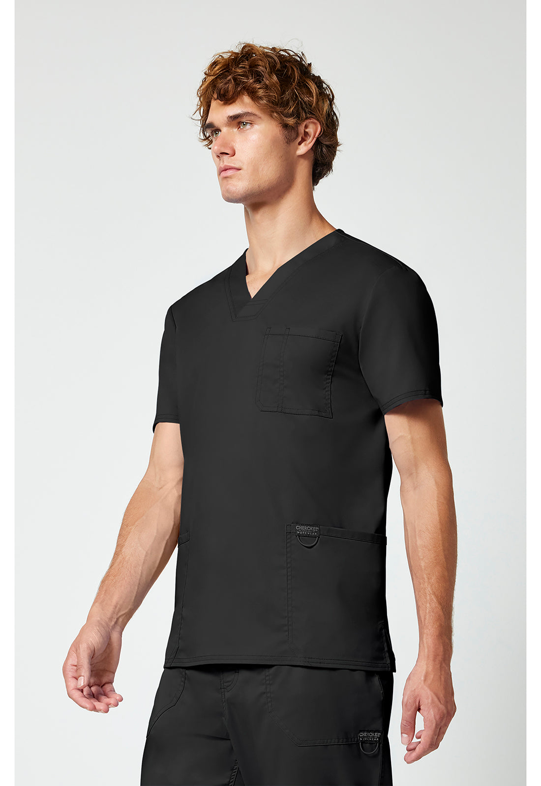Heren T-shirt met V-hals met moderne pasvorm en ID-lus WWE670