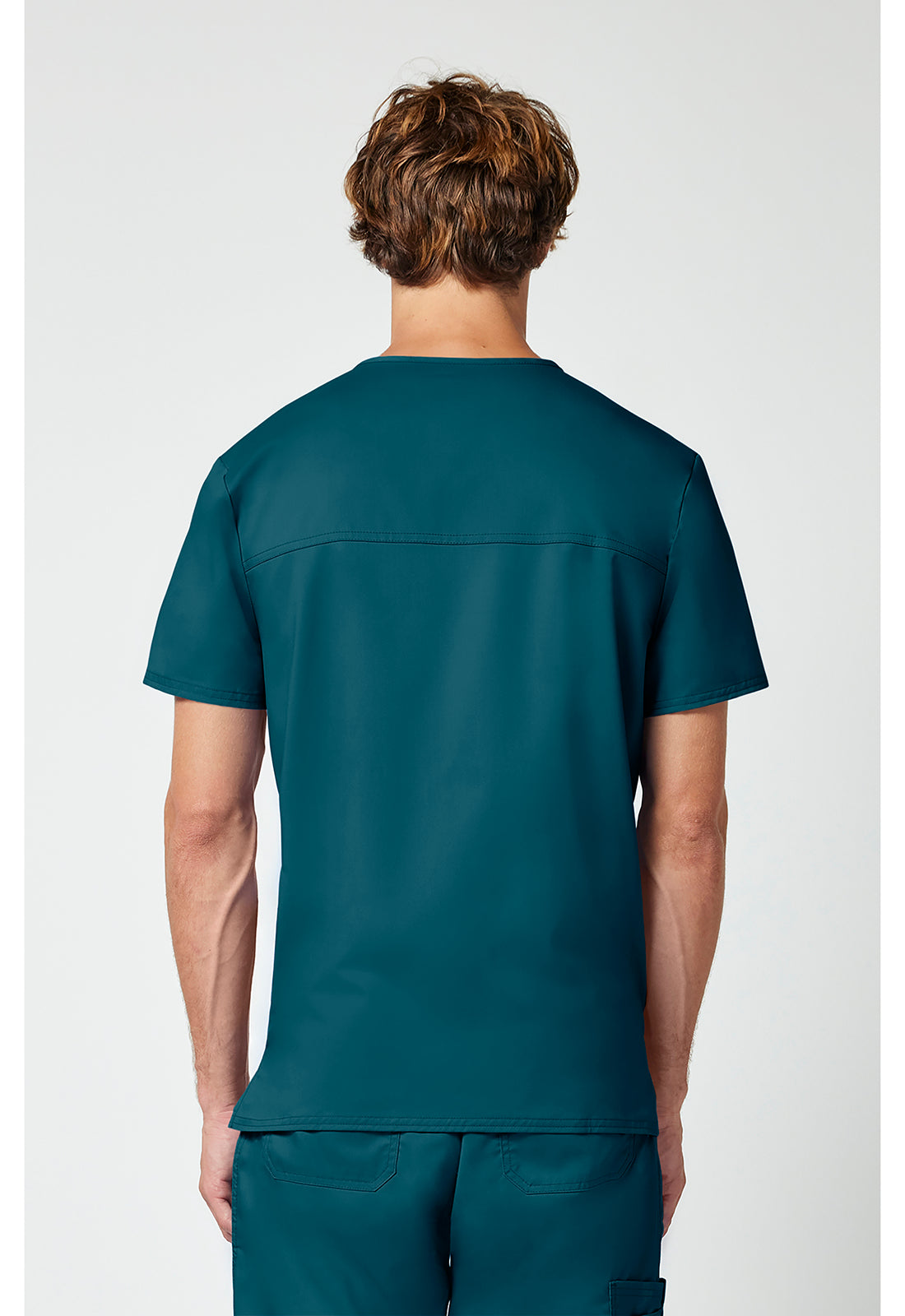 Heren T-shirt met V-hals met moderne pasvorm en ID-lus WWE670