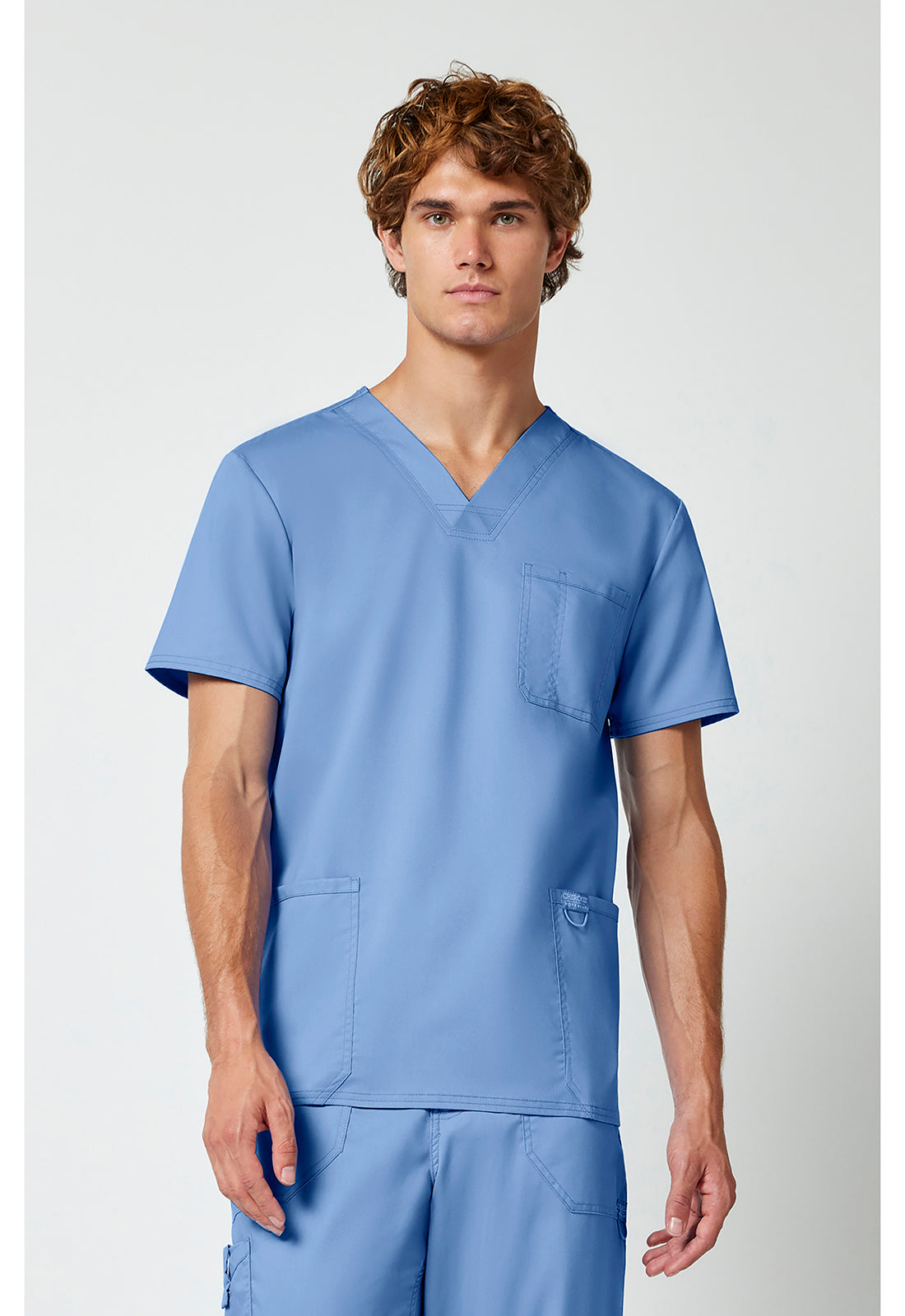 Heren T-shirt met V-hals met moderne pasvorm en ID-lus WWE670