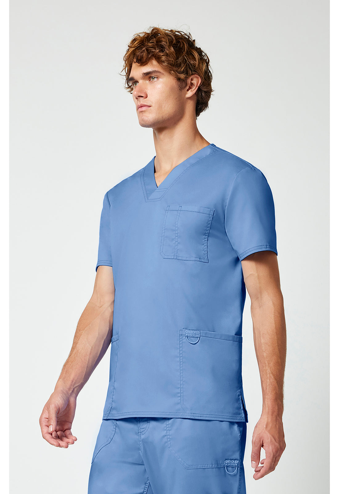 Heren T-shirt met V-hals met moderne pasvorm en ID-lus WWE670