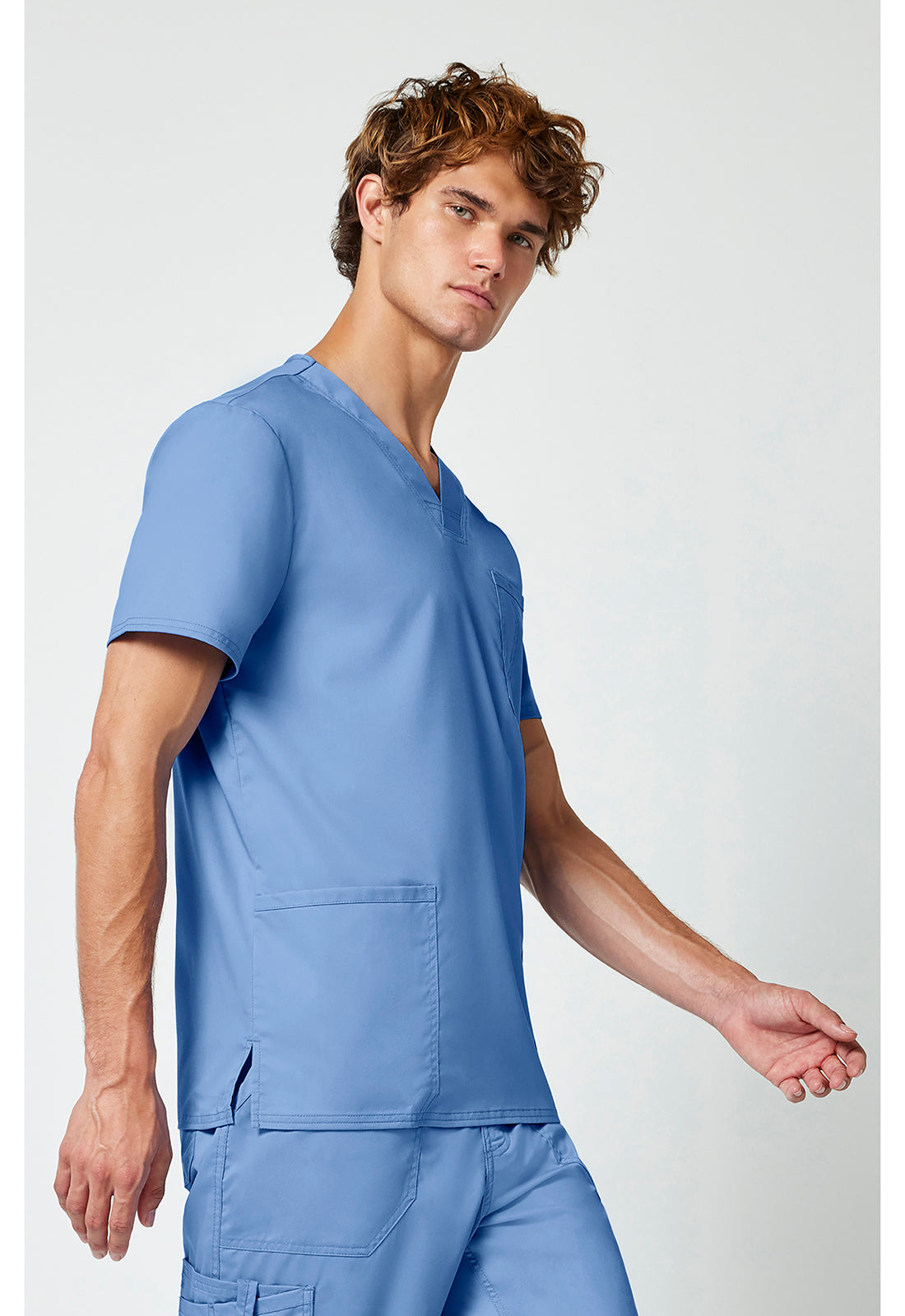 Heren T-shirt met V-hals met moderne pasvorm en ID-lus WWE670