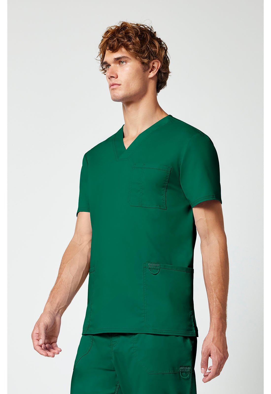 Heren T-shirt met V-hals met moderne pasvorm en ID-lus WWE670
