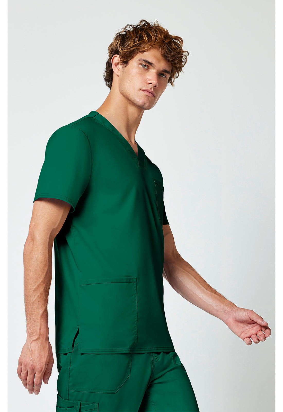 Heren T-shirt met V-hals met moderne pasvorm en ID-lus WWE670