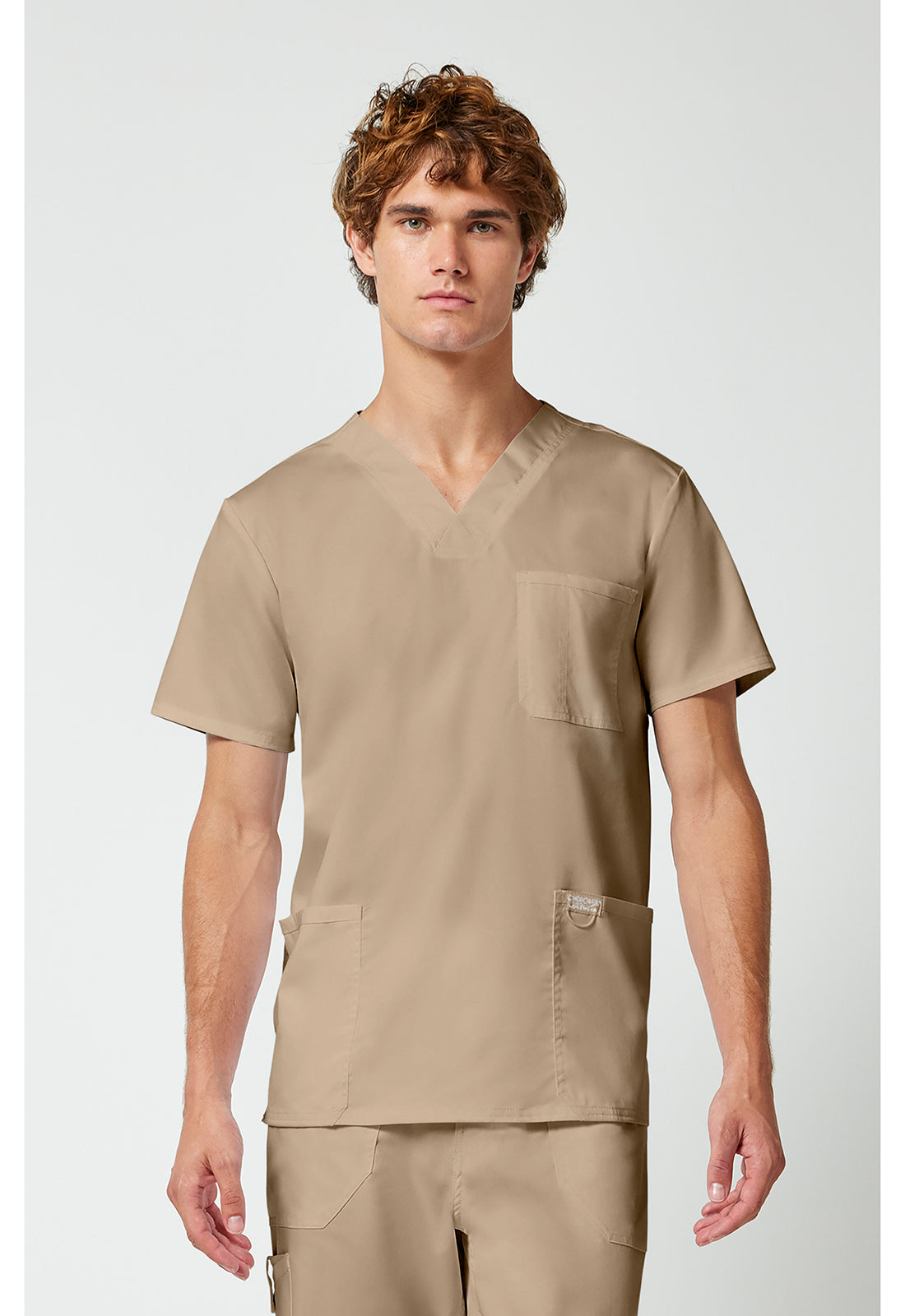Heren T-shirt met V-hals met moderne pasvorm en ID-lus WWE670