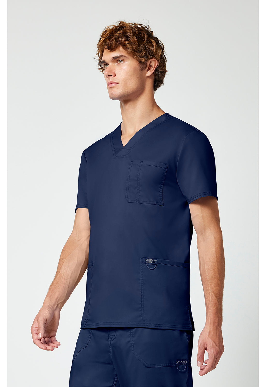 Heren T-shirt met V-hals met moderne pasvorm en ID-lus WWE670