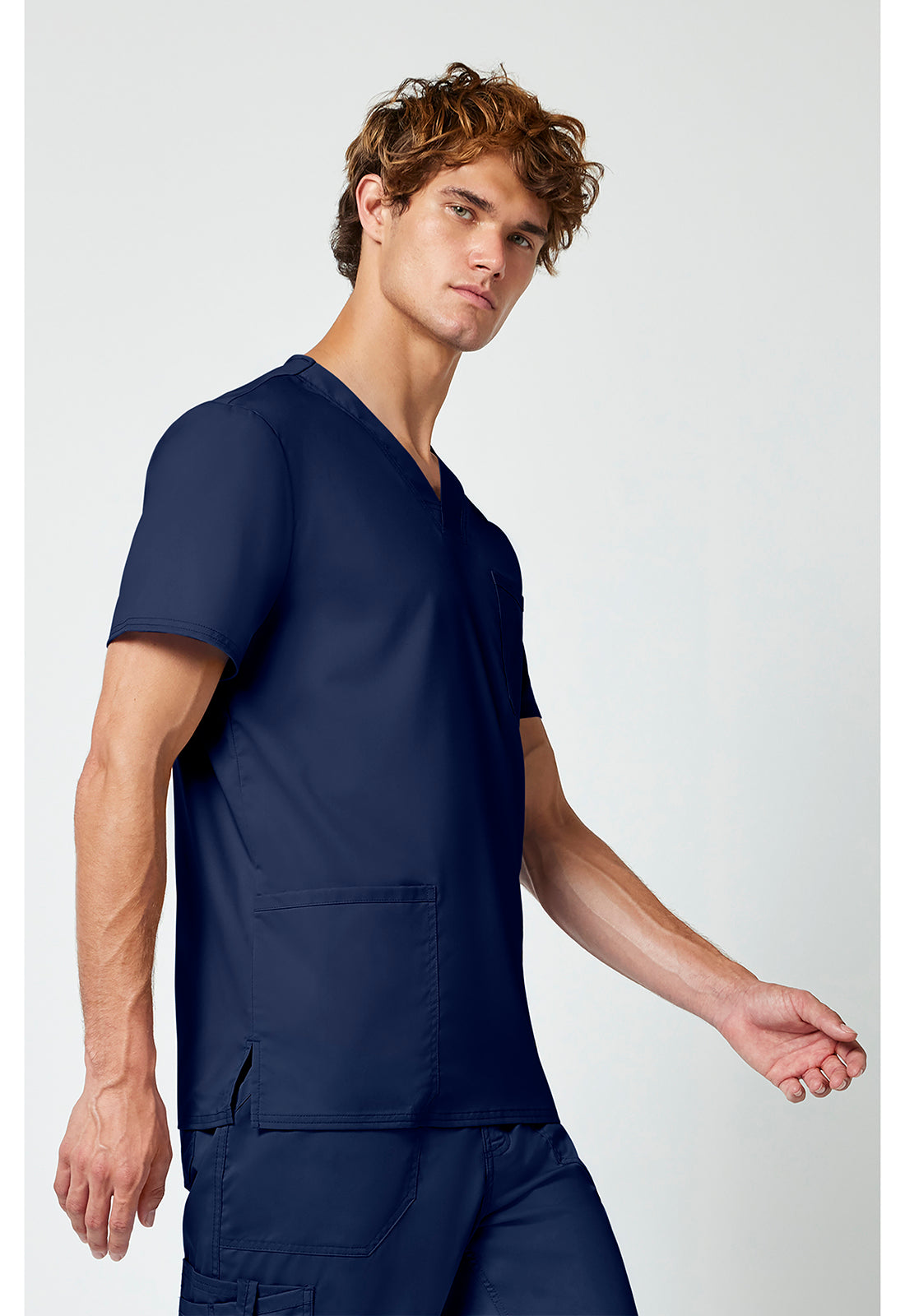 Heren T-shirt met V-hals met moderne pasvorm en ID-lus WWE670