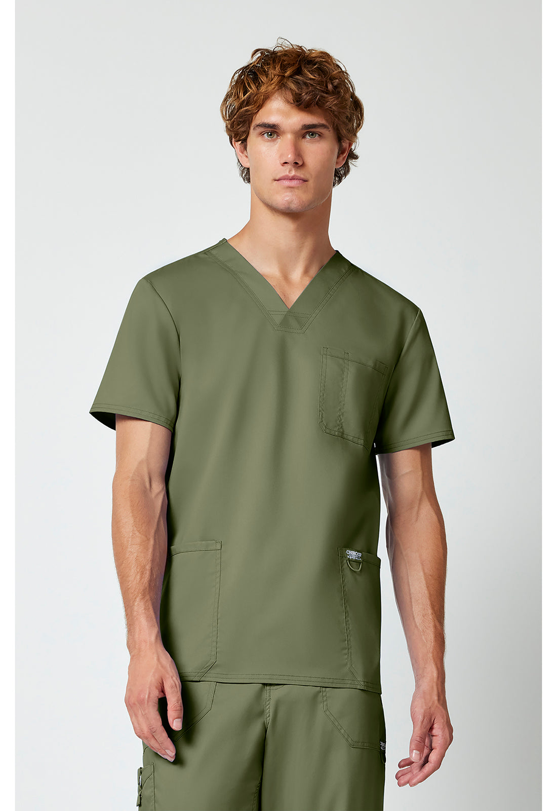 Heren T-shirt met V-hals met moderne pasvorm en ID-lus WWE670