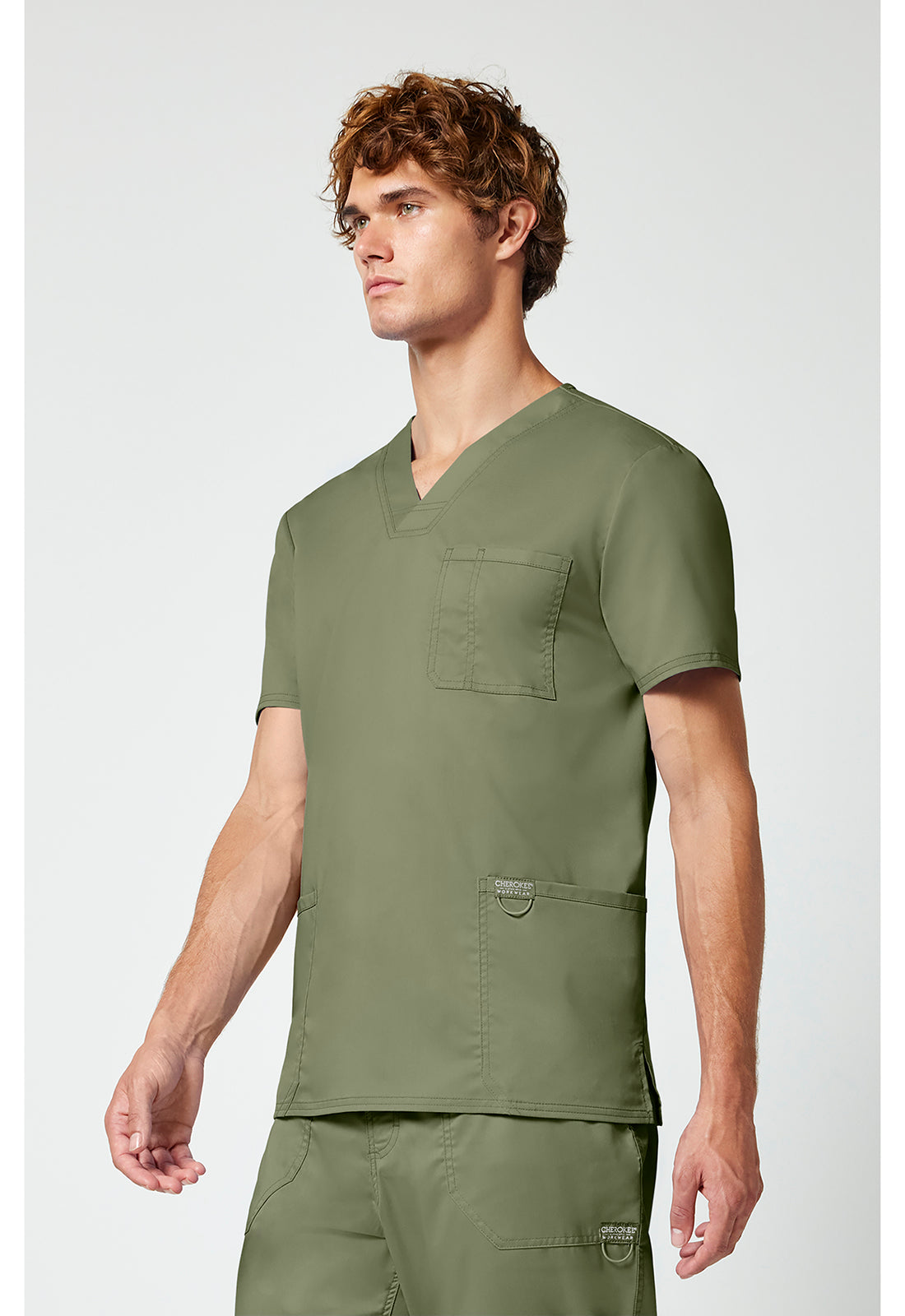 Heren T-shirt met V-hals met moderne pasvorm en ID-lus WWE670